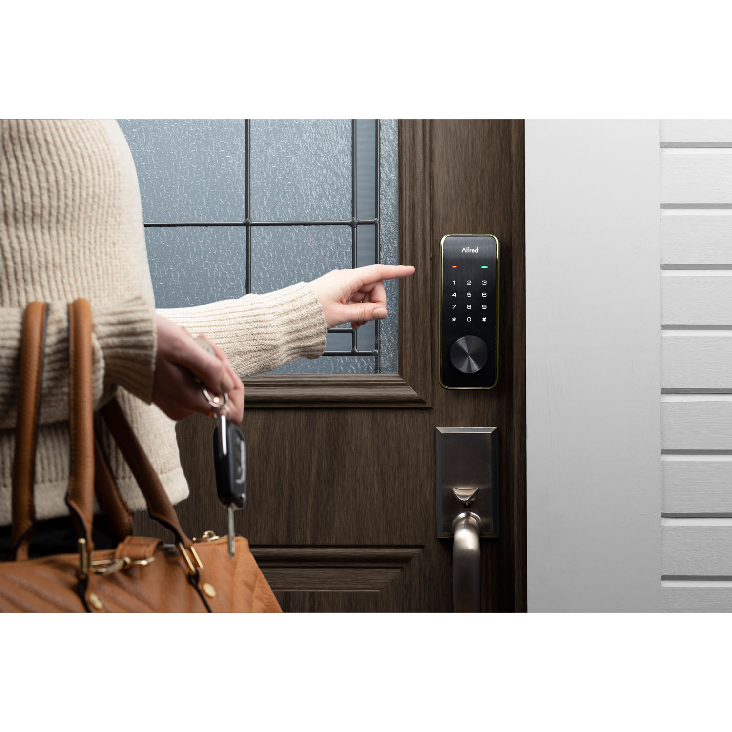 Serrure intelligente à écran tactile Bluetooth DB2-B d'Alfred - Doré