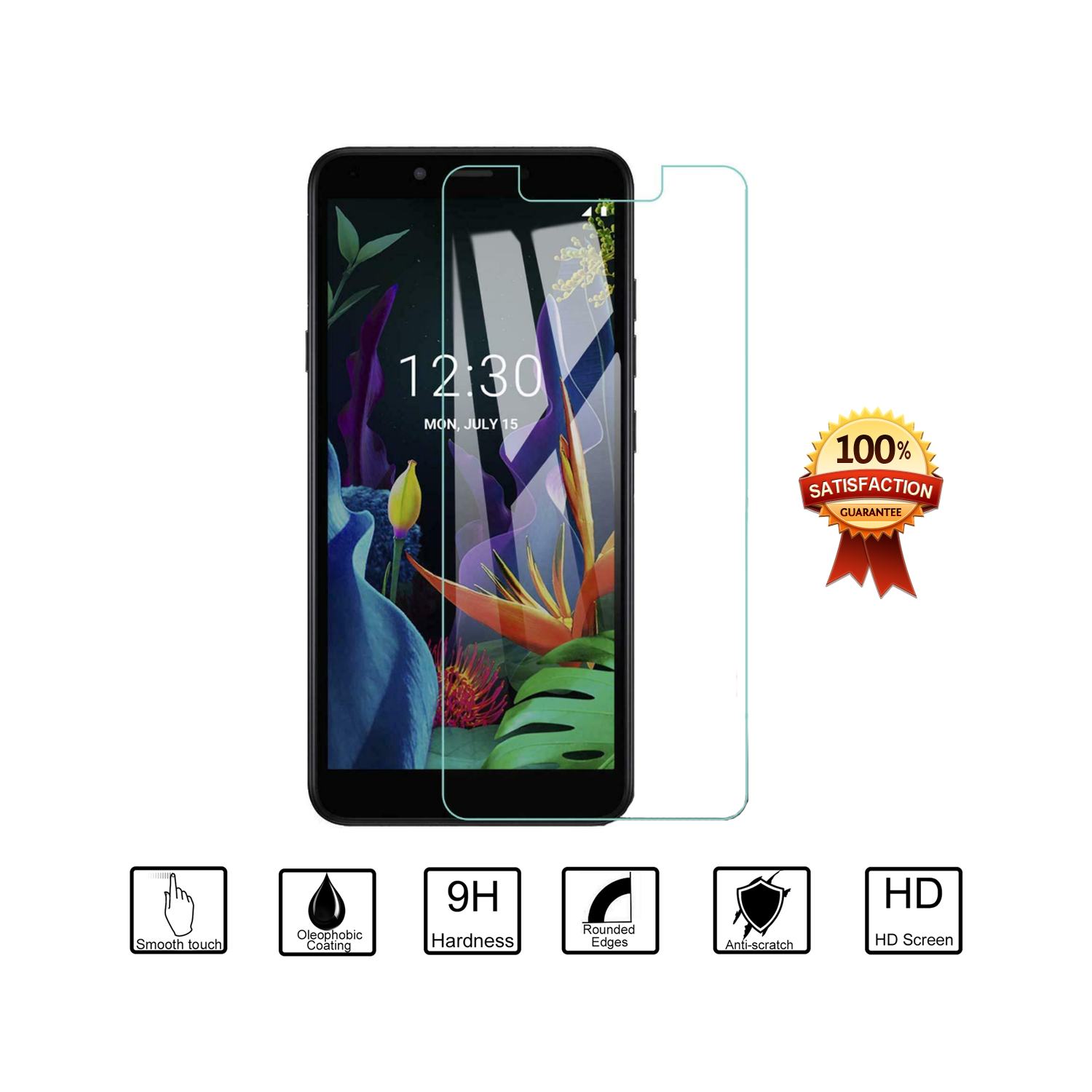 【Lot de 2】 Protecteur d'écran en verre trempé CSmart pour LG K20 2019, compatible avec les étui et sans bulles