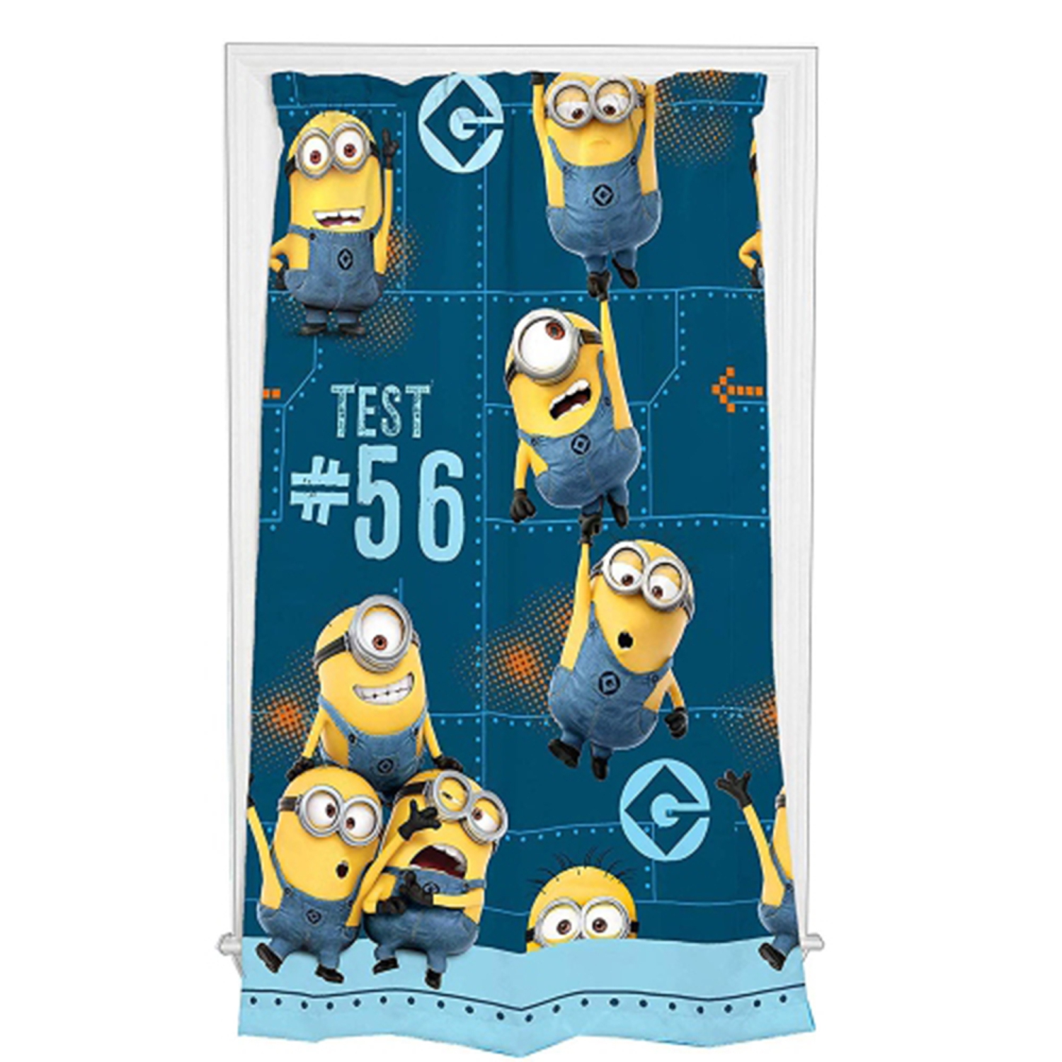 Minions Despicable Me Mishap 26 Kids Room Darkening Window Curtain Panel 42 X 63 Inch [Blue] - Two Panels Per Package