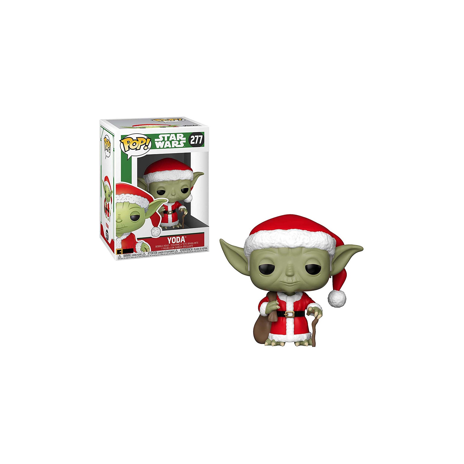 Figurine Pop Star Wars de 3.75 po Holiday - Santa Yoda #277