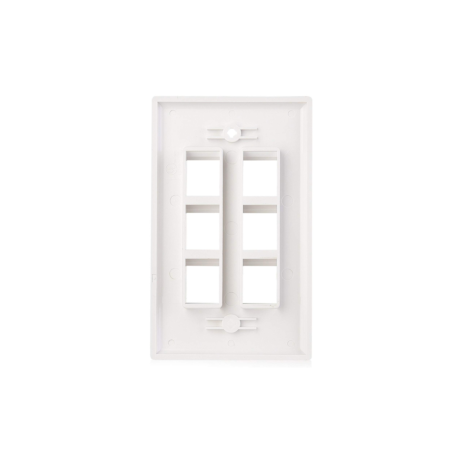 axGear Ethernet Network Cat6 Cat5e Wall Plate 6 Port RJ45 Connector Socket