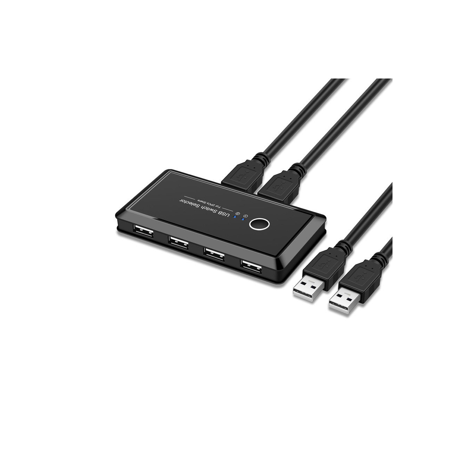 AxGear – Commutateur de partage/sélecteur USB 2.0 2 partage d’ordinateur 4 appareils USB KVM