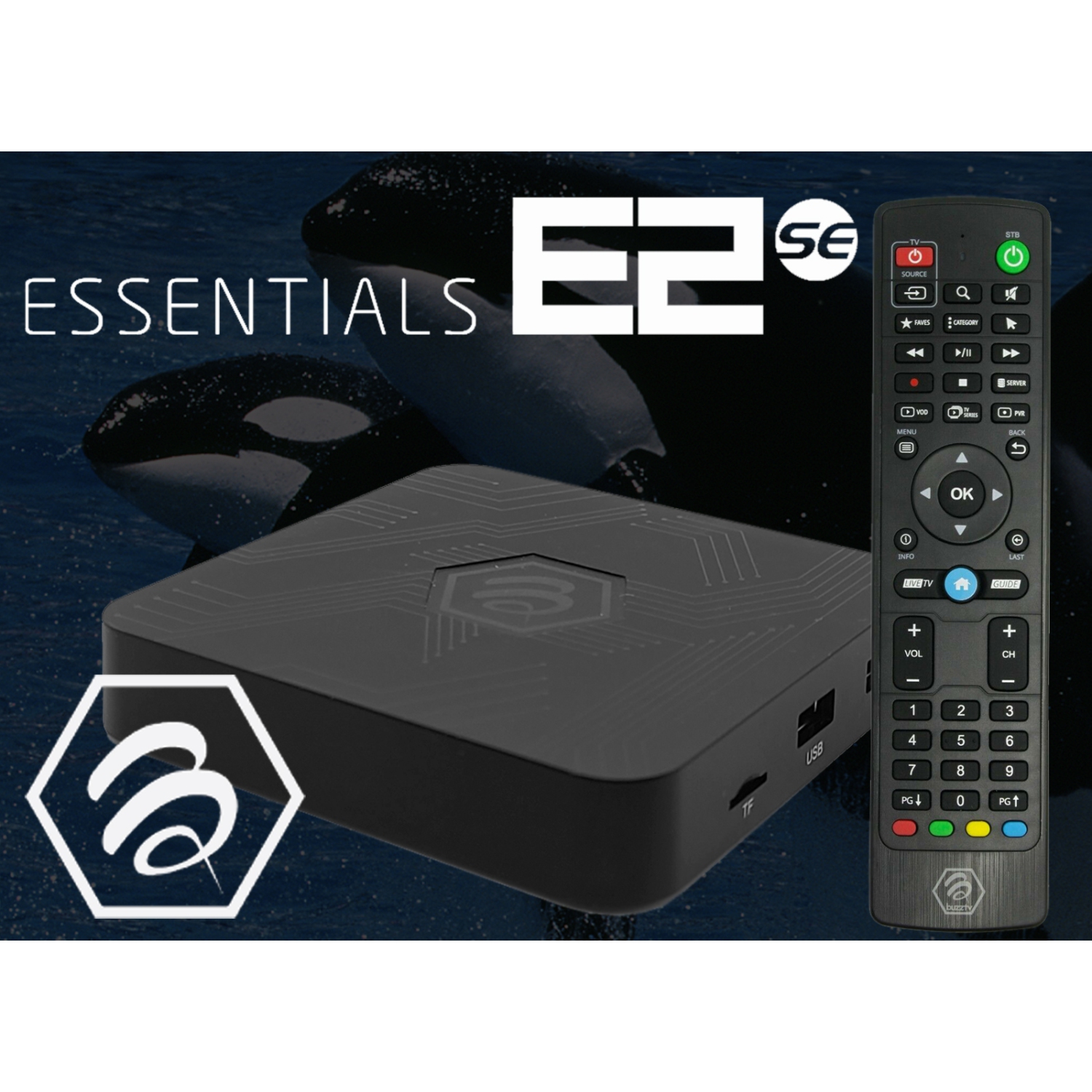 BuzzTV Essential E2 se - décodeur Android 9,0 - plus rapide que jamais - Ultra HD 4K - 4GB Go de mémoire vive 32 Go
