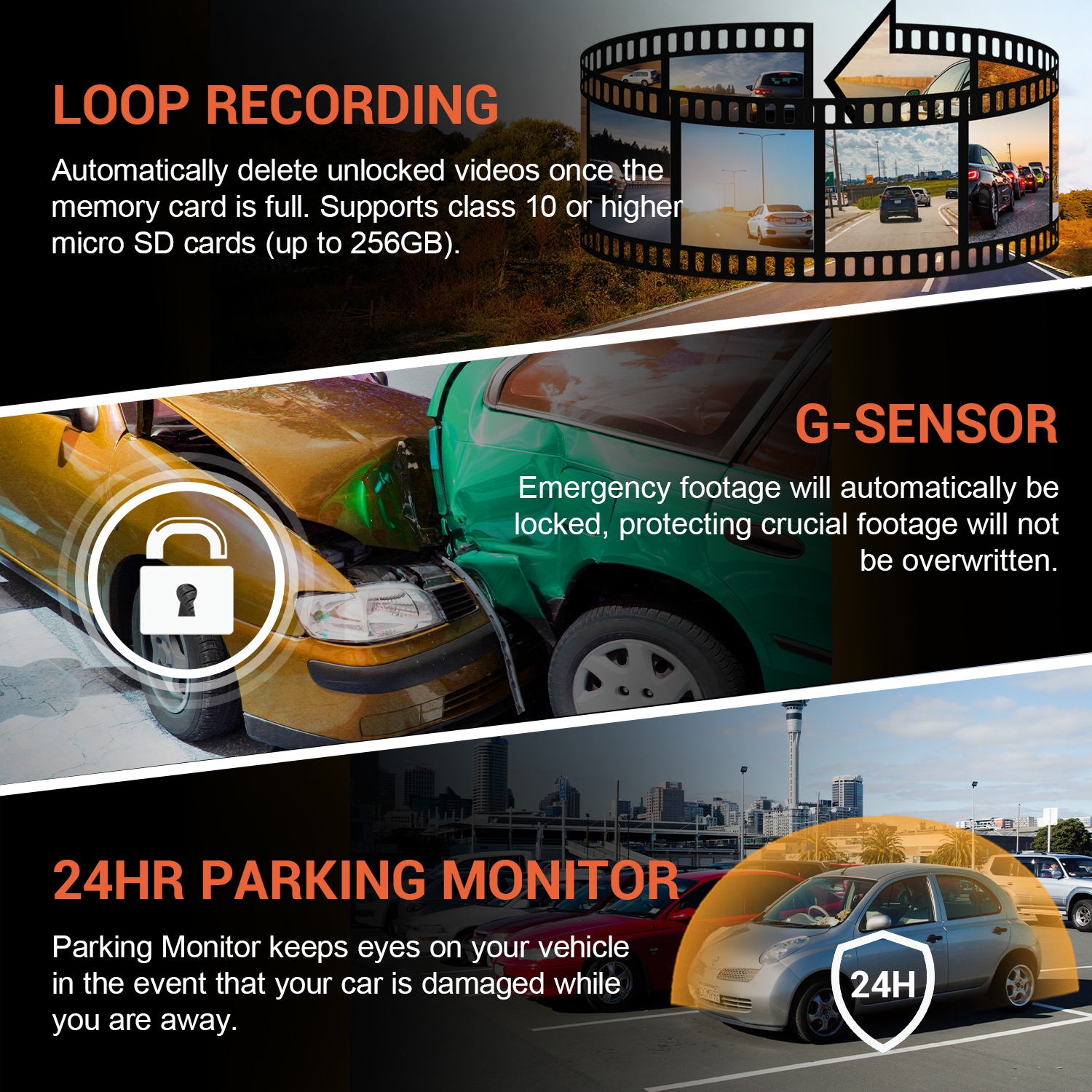 Rexing V1P 4K 2.4" LCD UHD 4K Dual Channel Wi-Fi Dash Cam