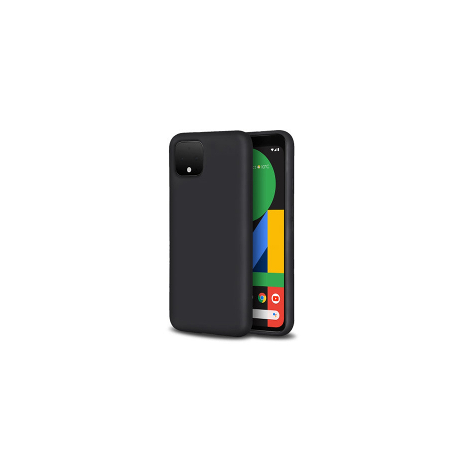 【CSmart】Ultra Thin Soft TPU Silicone Jelly Bumper Back Cover Case for Google Pixel 4, Matte Black