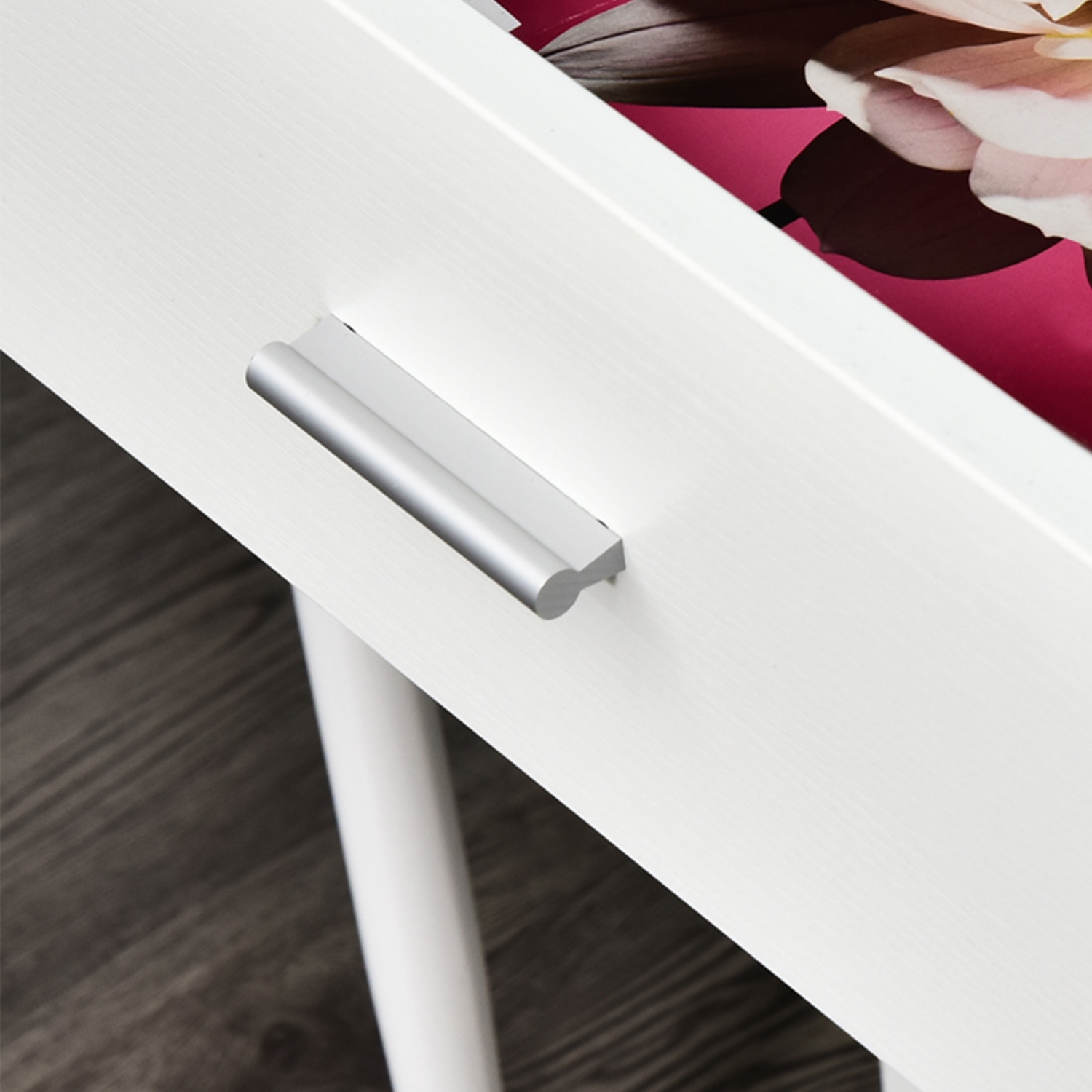 HOMCOM 47" Computer Desk Writing Table Workstation with Multi-Use Reversible File Drawers Metal Frame Home Office Furniture, White