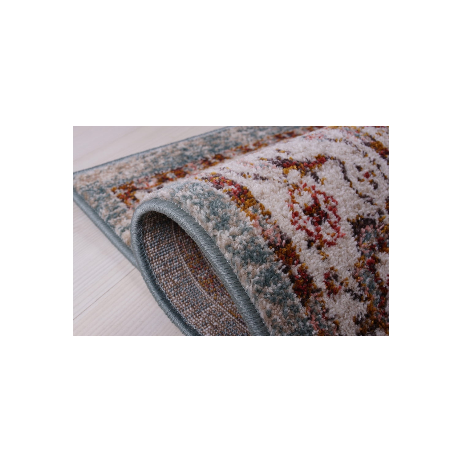 Ladole Rugs Gracie Traditional Design Durable Indoor Area Rug Carpet in Beige Teal, 5x8