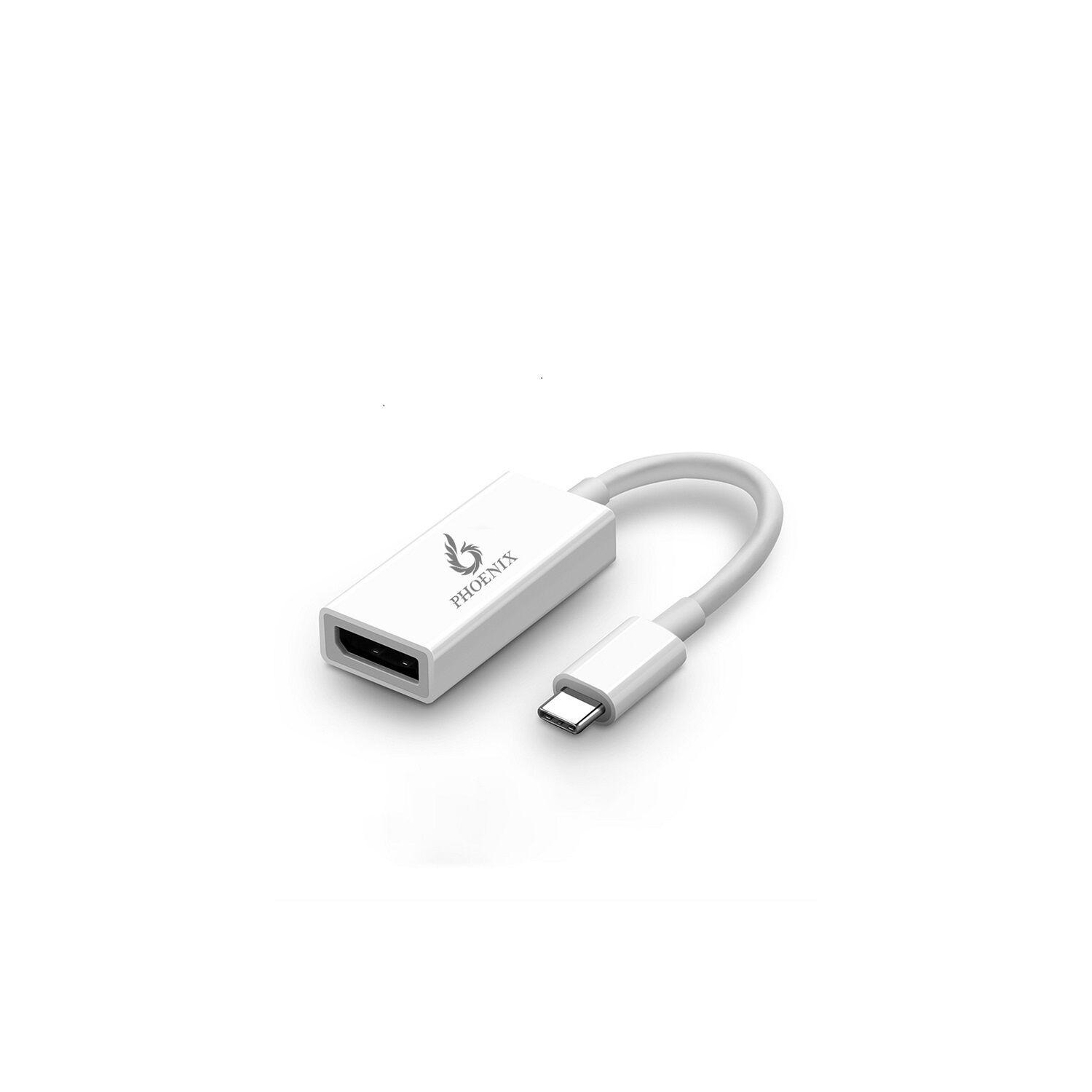 Phoenix USB Type-C to DisplayPort 4K@60Hz Adapter USB Type C to DisplayPort/Dp Male to Female Adapter