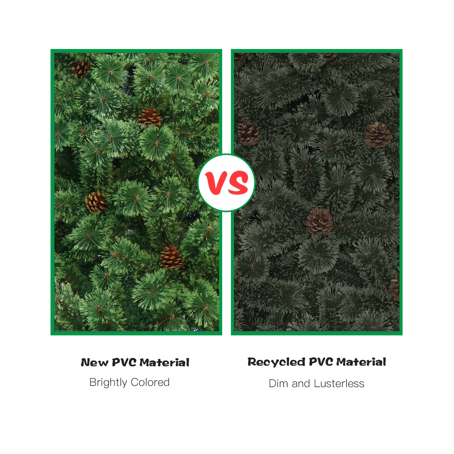 Gymax 6FT Pre-lit Flowering Artificial Green Hinged Christmas Tree PVC Pine Tree