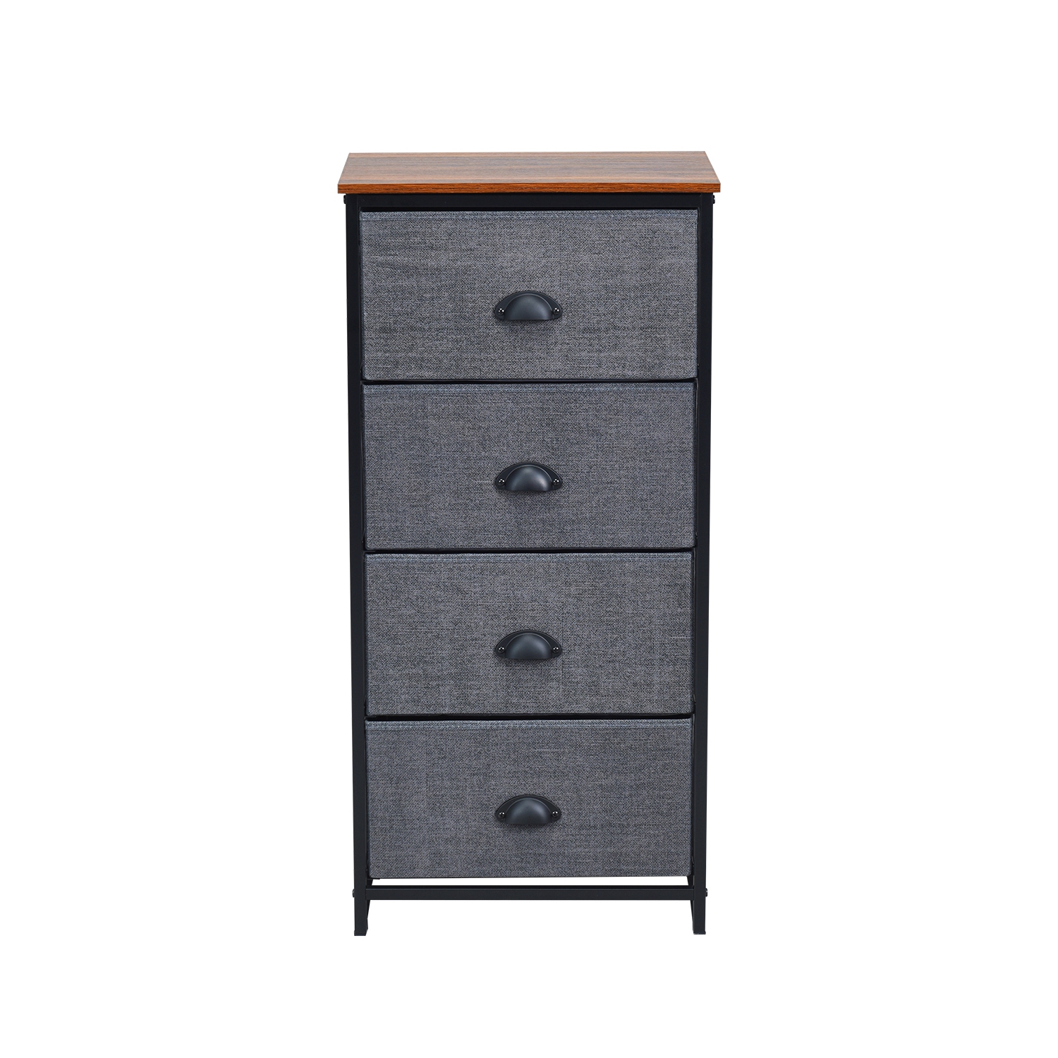 Gymax 4 Drawers Dresser Chest Storage Tower Side Table Display Home Furniture Black