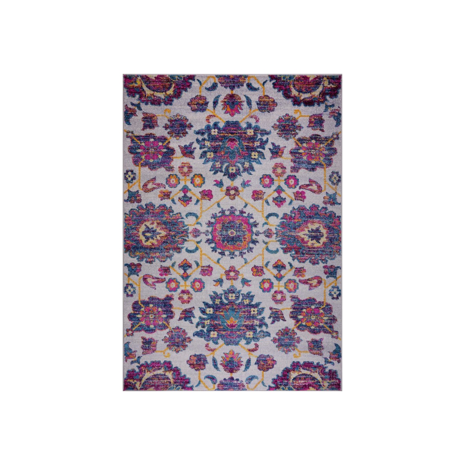Ladole – Tapis à motif floral persan, multicolore, 7x10