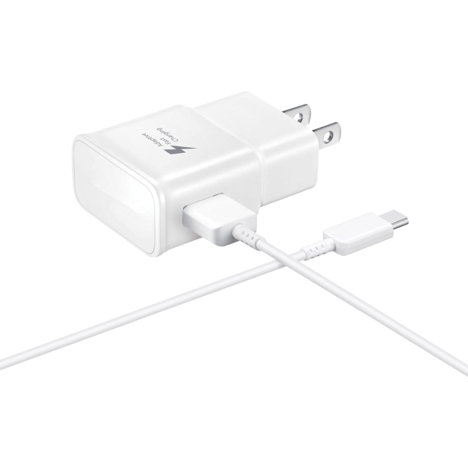 Fast Adaptive Charging Wall Charger & USB-C Cable for Samsung S8 S9 S10 Note 8 9 Google Pixel LG Moto, White