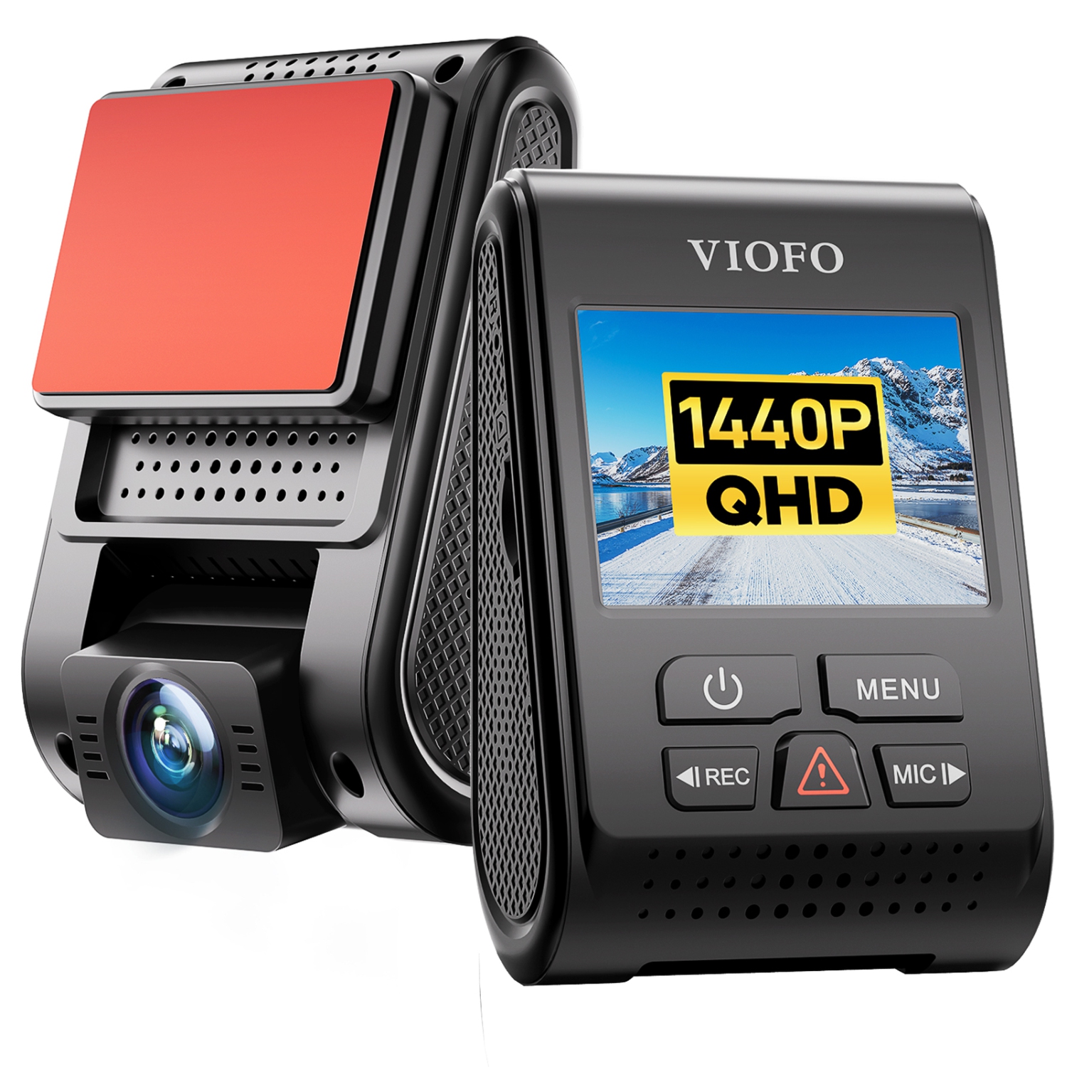 Caméra de tableau de bord 2,5 K V3 A119 de VIOFO 2560 x 1600P Quad HD+ avec enregistreur numérique pour l’auto et enregistreur GPS