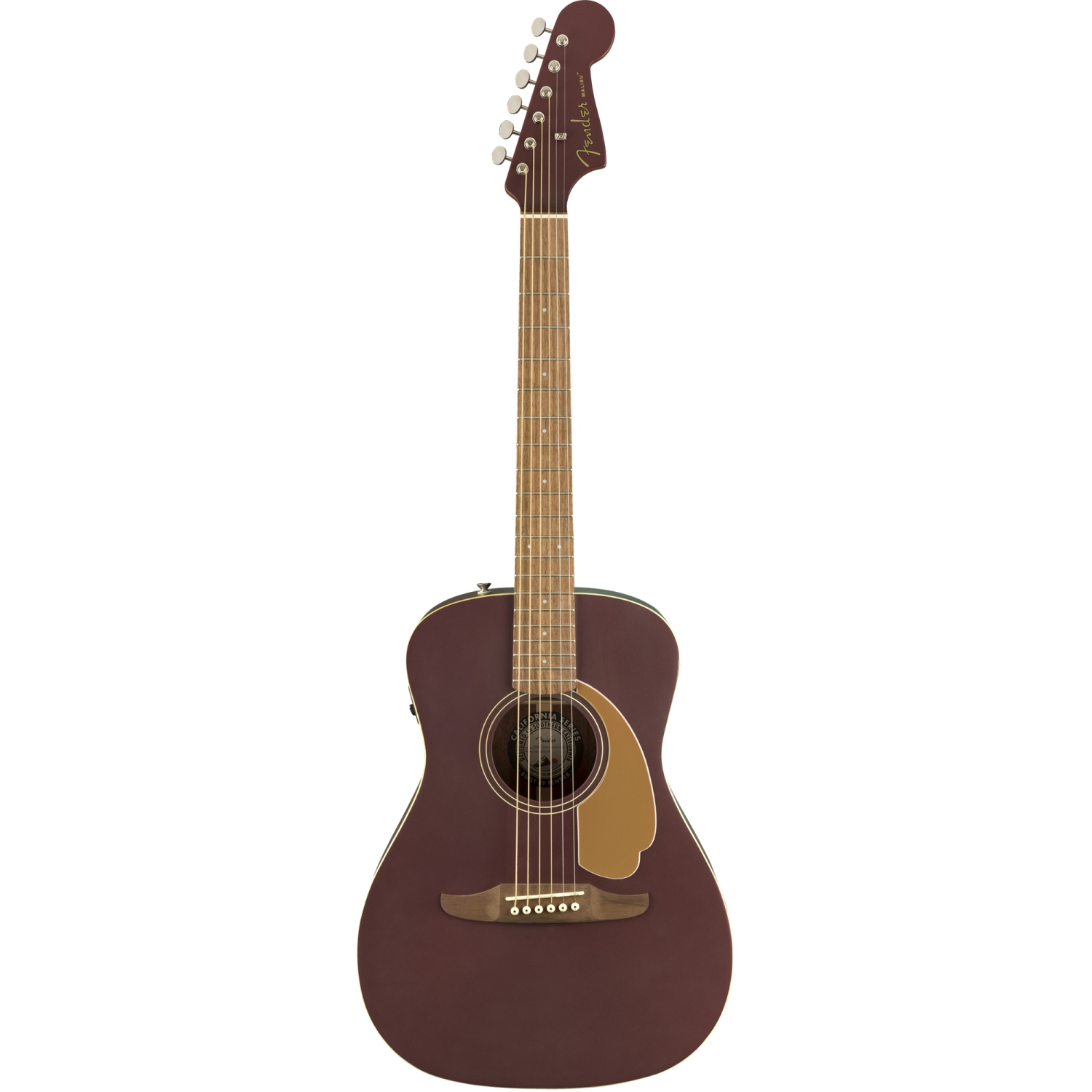 Guitare acoustique-électrique Malibu Player de Fender - Noyer/Bourgogne satiné