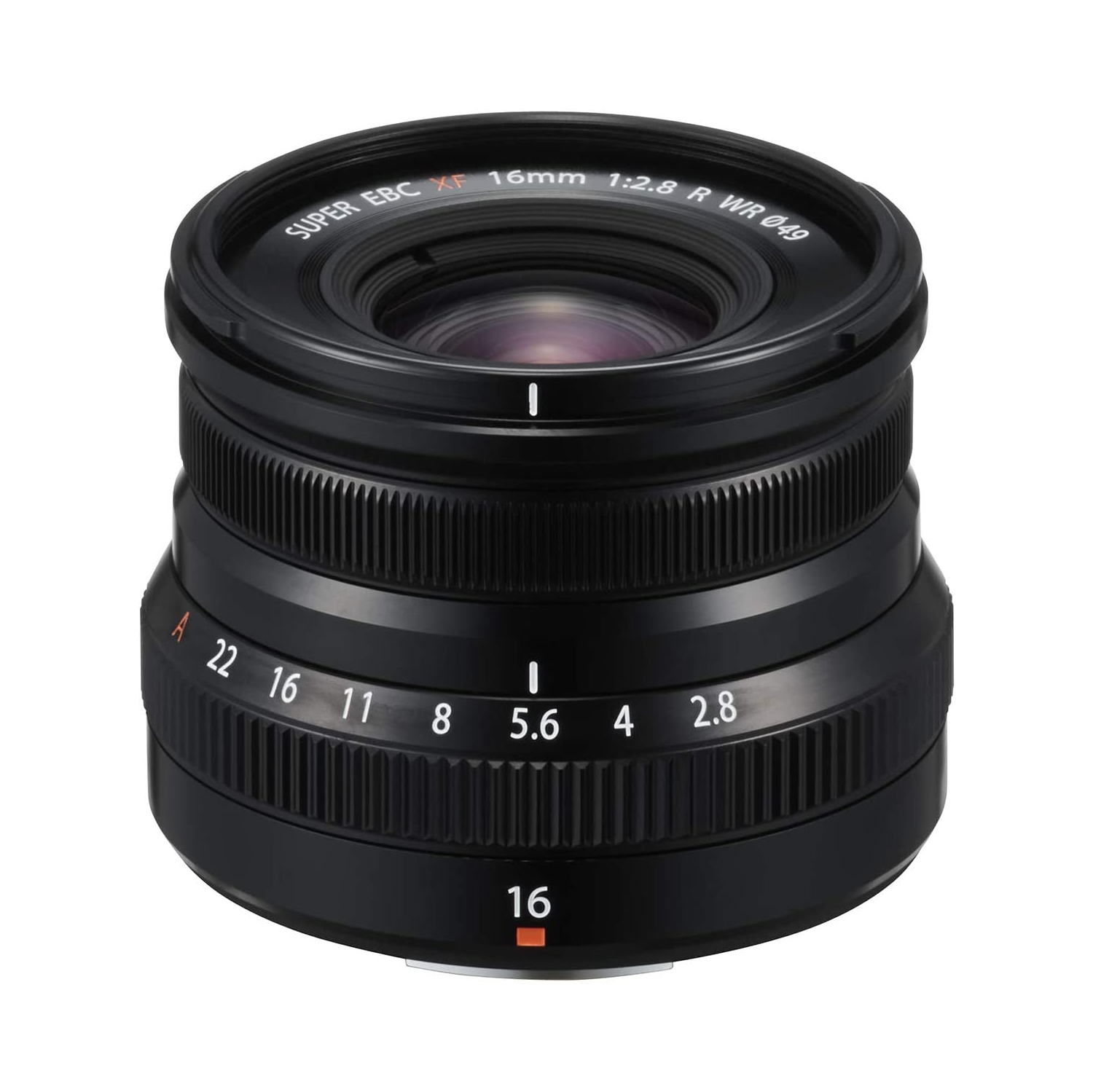 Objectif à focale fixe Fujinon XF 16 mm F2.8 R WR de Fujifilm, objectif ultra grand-angle pour appareils photo à monture X.