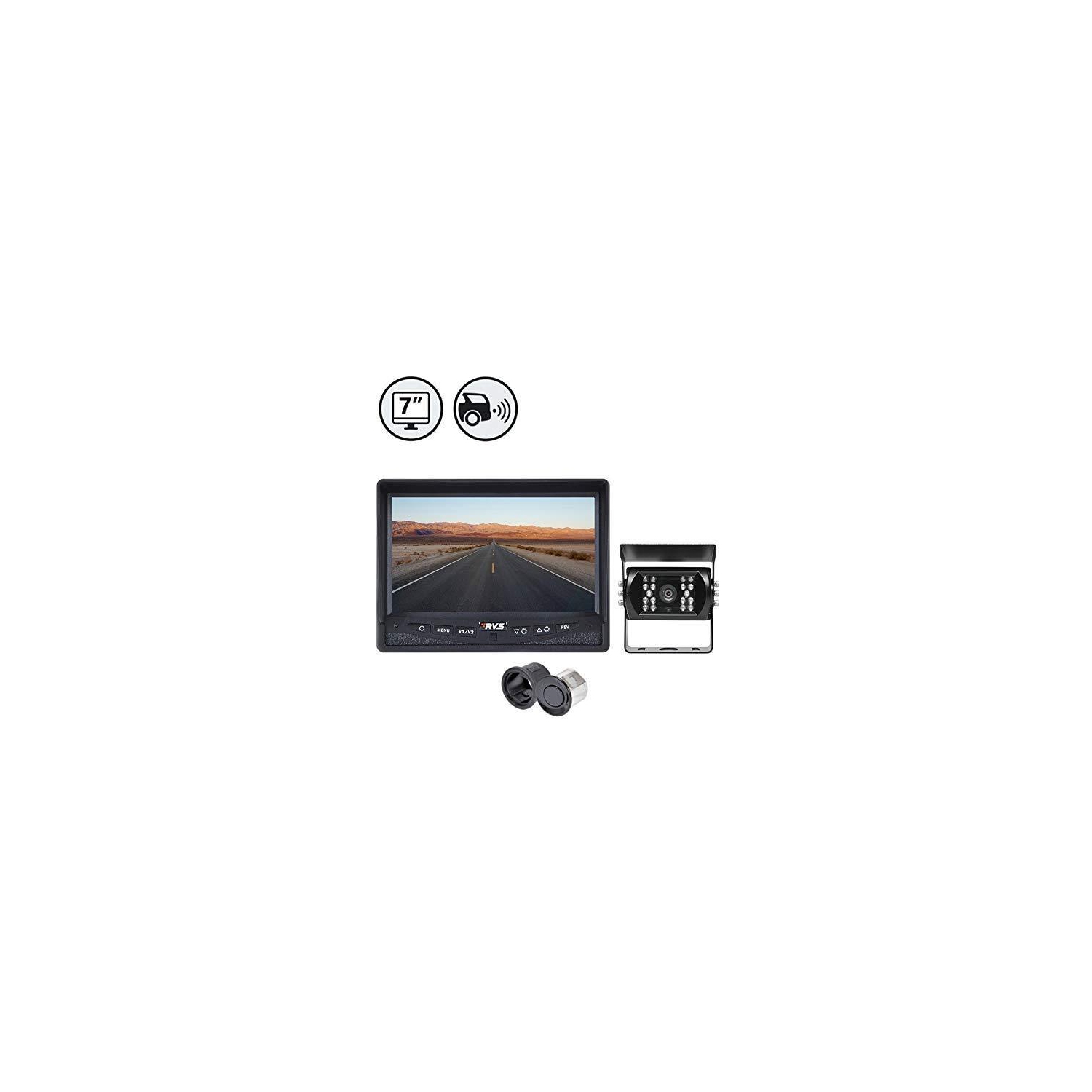 Backup Camera System with Integrated Rear SENSORS RVS-770613-NM-112