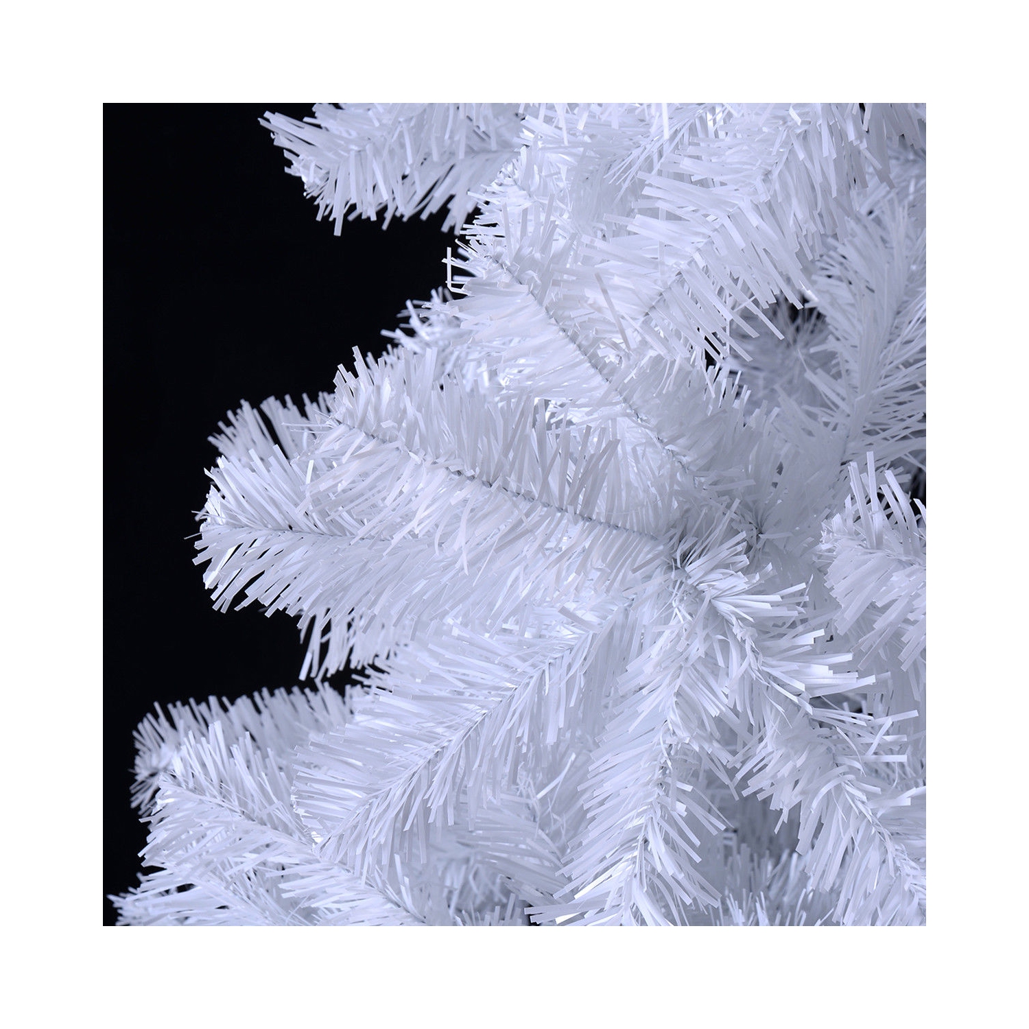 Costway 6Ft Artificial PVC Christmas Tree W/ Metal Stand Indoor Outdoor Décor White