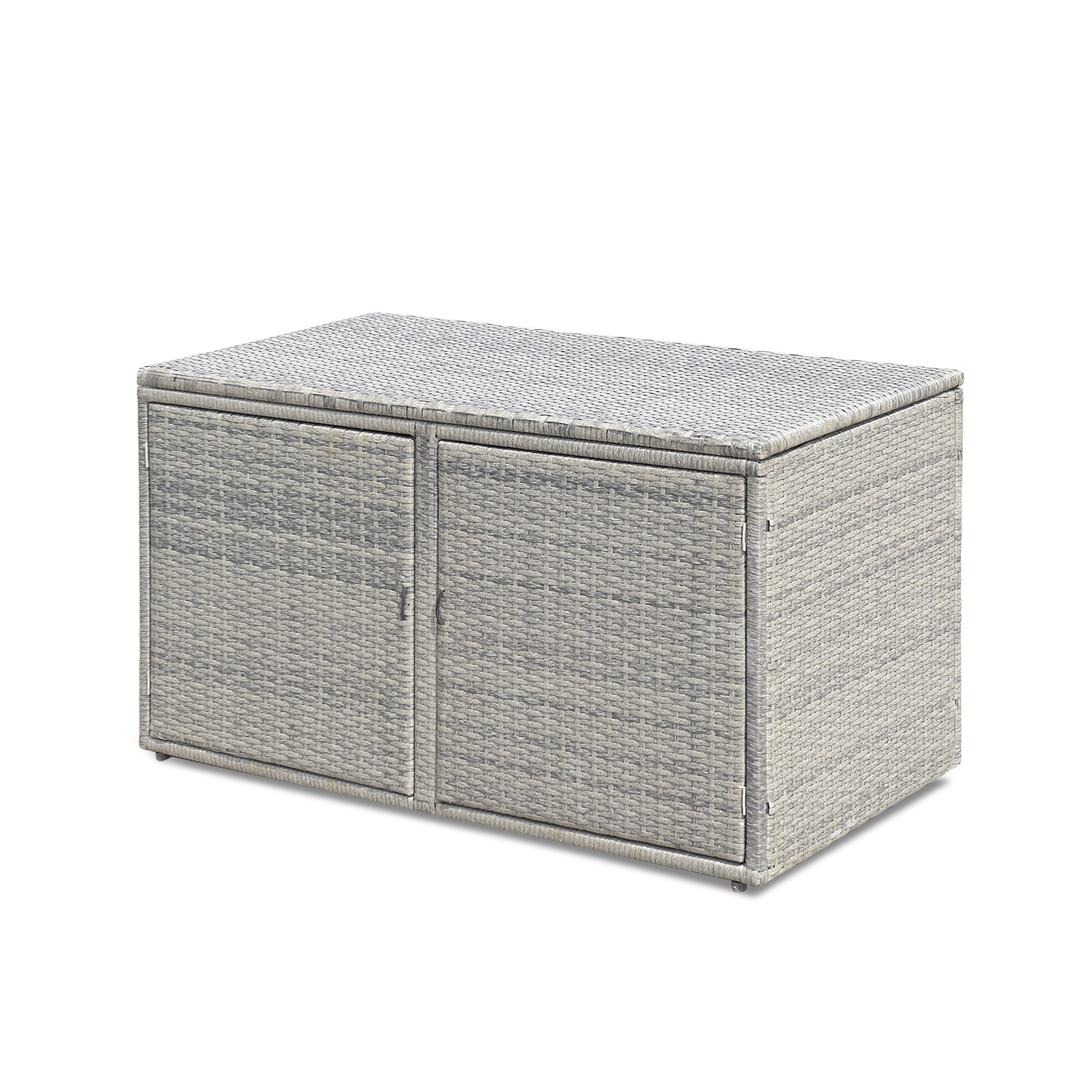 Costway 88 Gallon Garden Patio Rattan Storage Container Box Bin Shelf