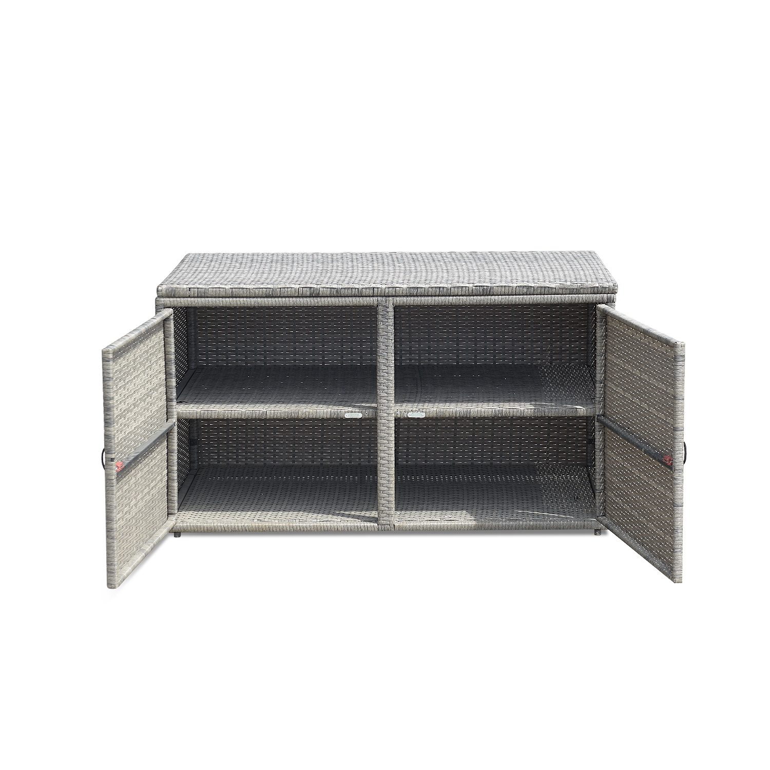 Costway 88 Gallon Garden Patio Rattan Storage Container Box Bin Shelf