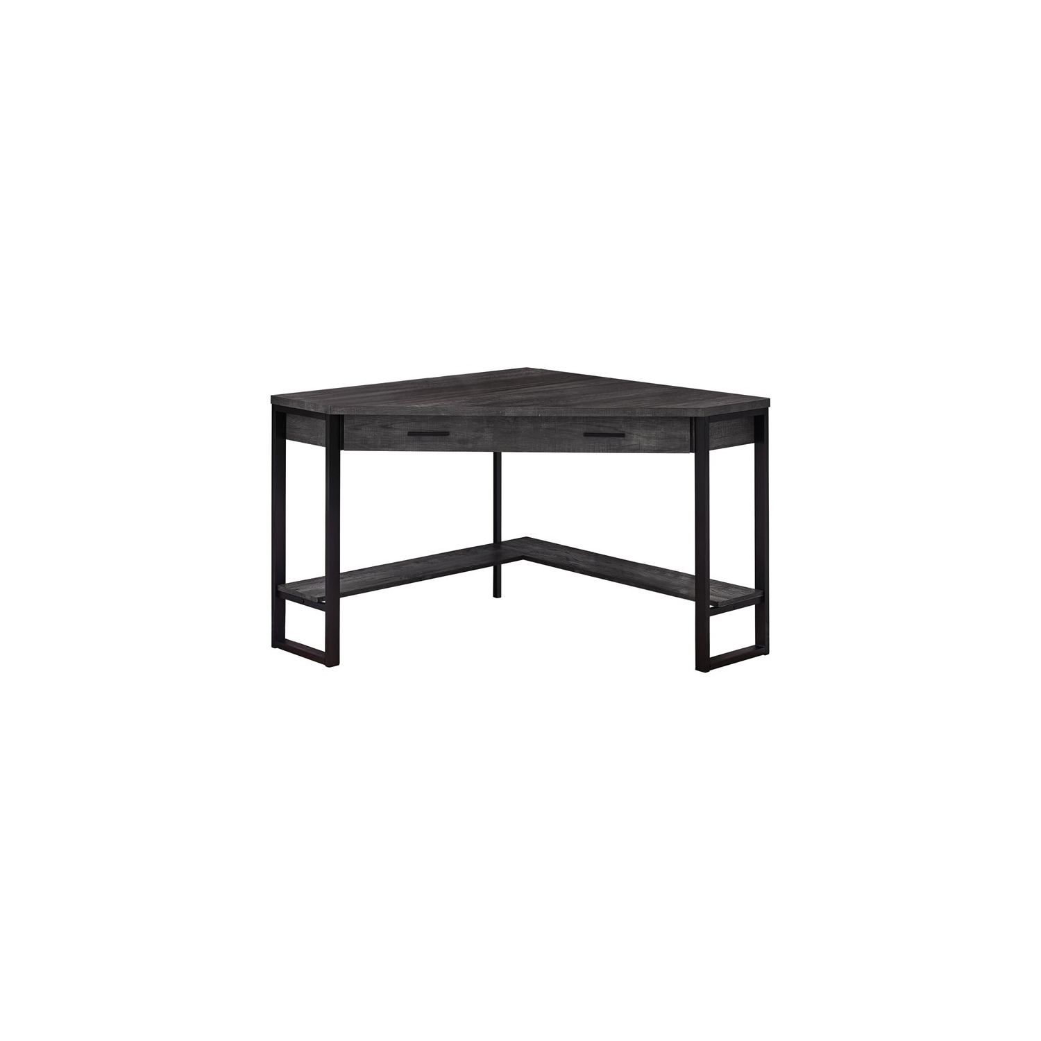 Monarch Specialties I 7507 Bureau - 42''L en Coin / Faux Boir Noir
