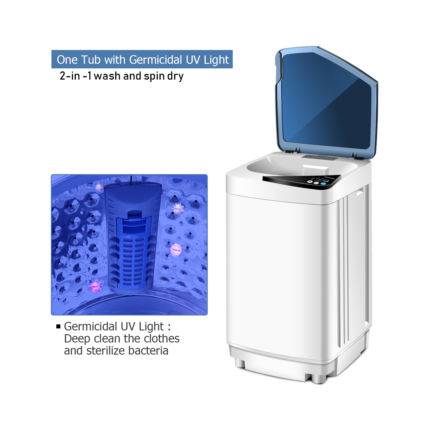 Lave-linge automatique 3,5kg – Avec désinfection UV