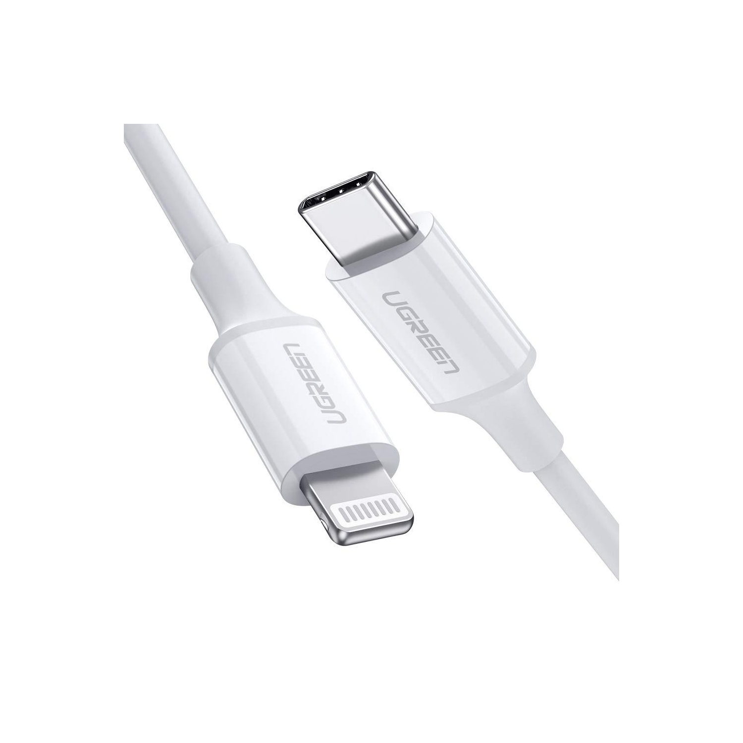 UGREEN USB C to Lightning Cable Type C PD Charging 3FT, White
