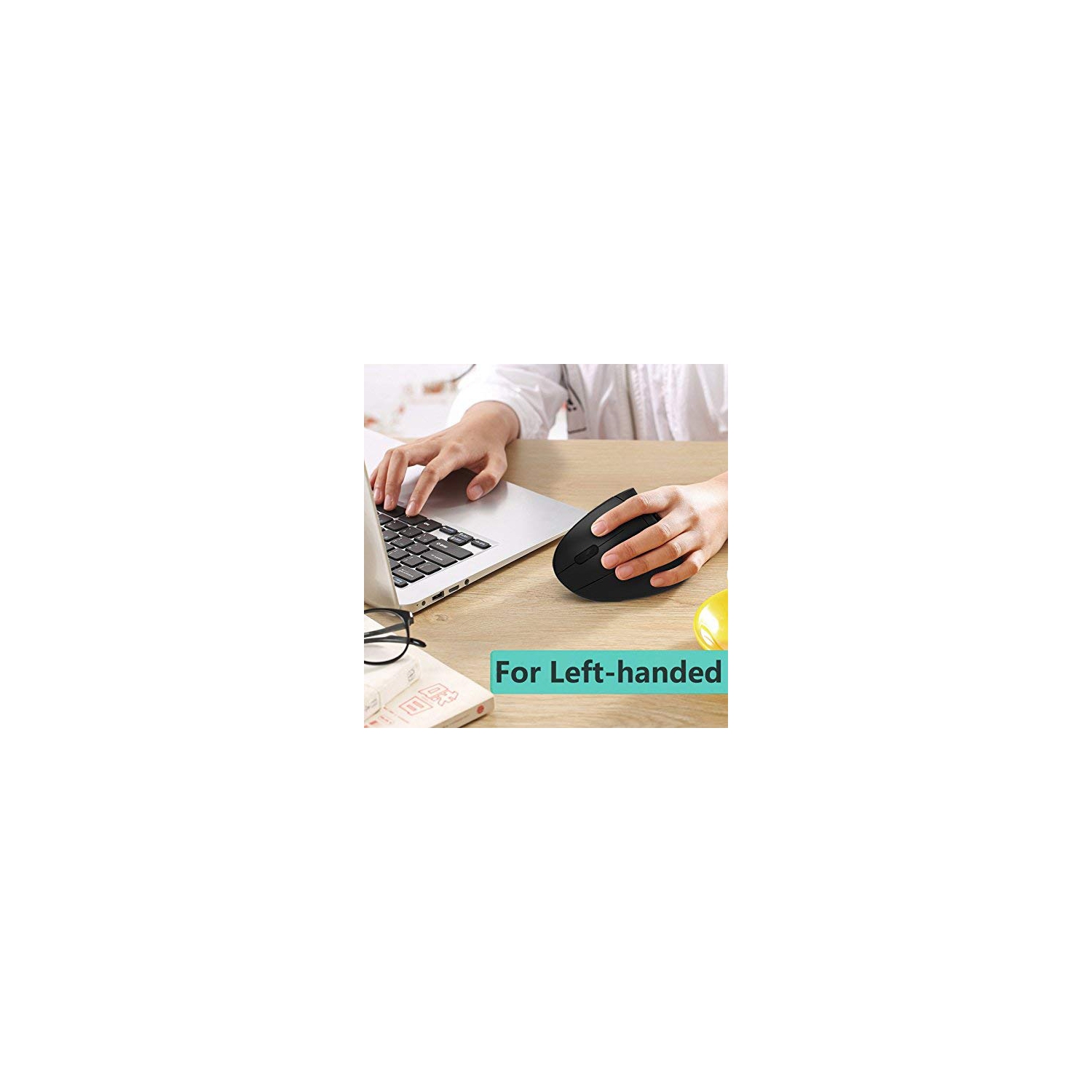 Souris ergonomique sans fil pour gaucher - modèle vertical 2,4 GHz