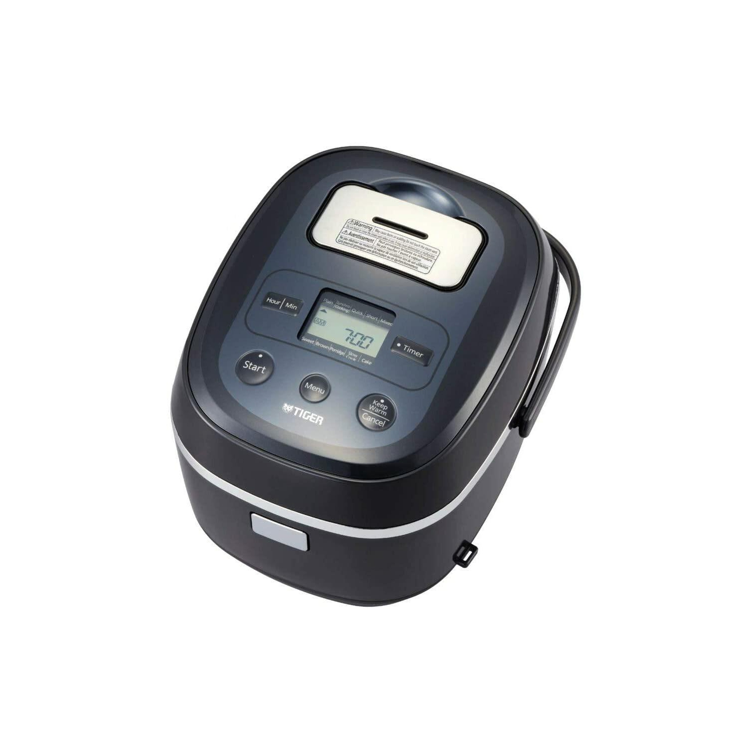 Tiger Micom Rice Cooker with Healthy Tacook Cooking Plate - 10-Cup - Black - JBX-A18U