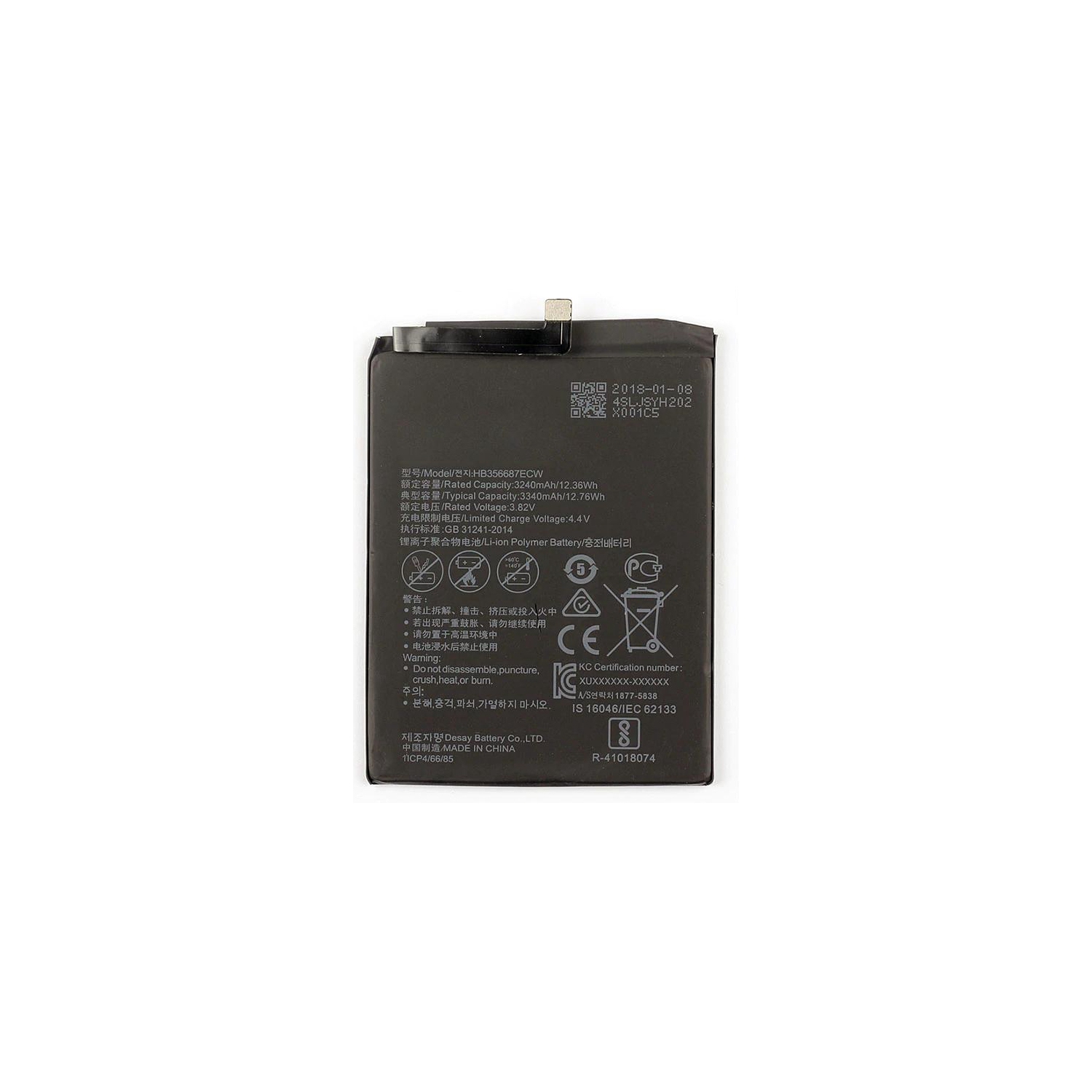 Replacement Battery for Huawei Nova 2 Plus / Mate 10 Lite / Honor 7x / P30 Lite, HB356687ECW