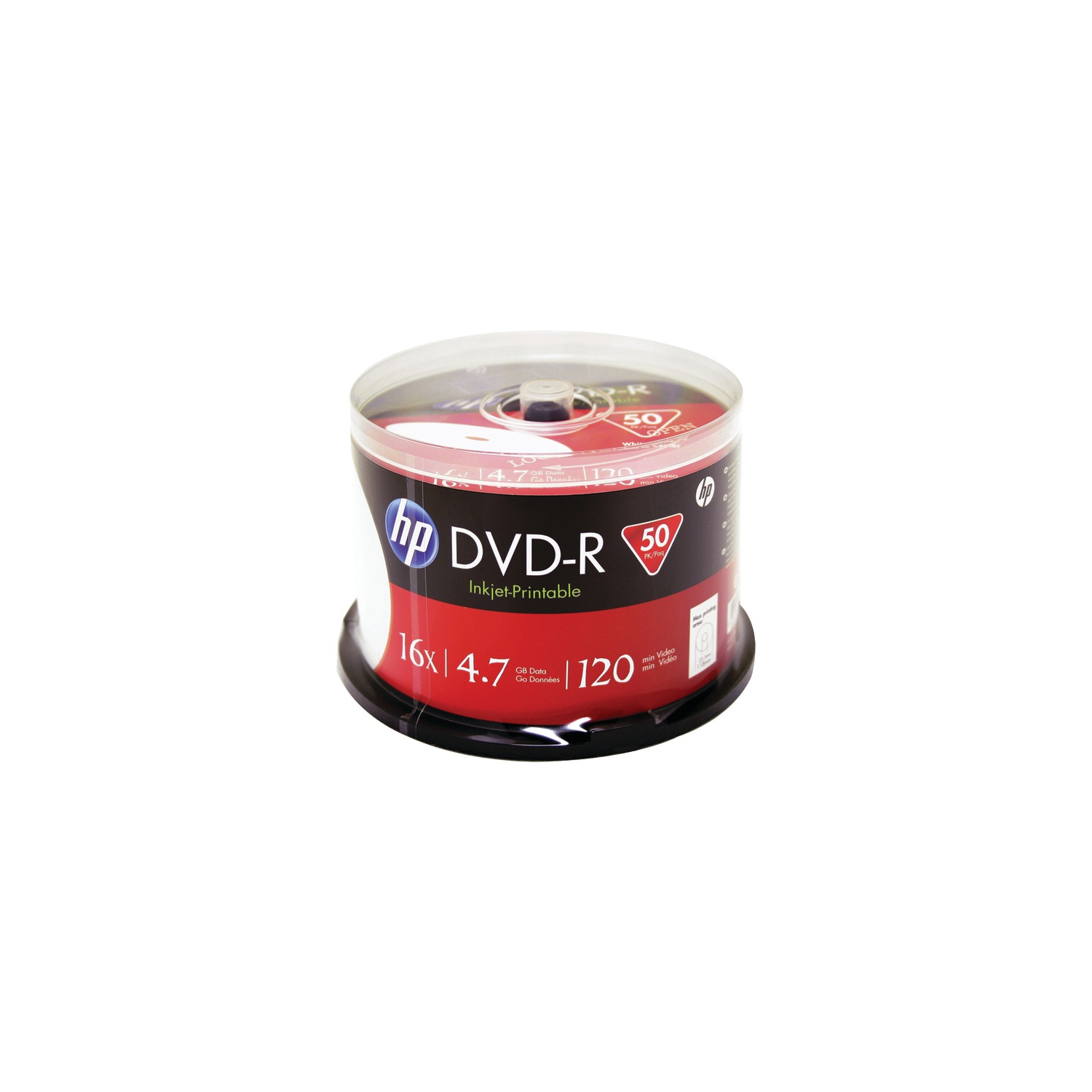 HP DM16WJH050CB 4.7GB Printable DVD-Rs, 50-ct Spindle