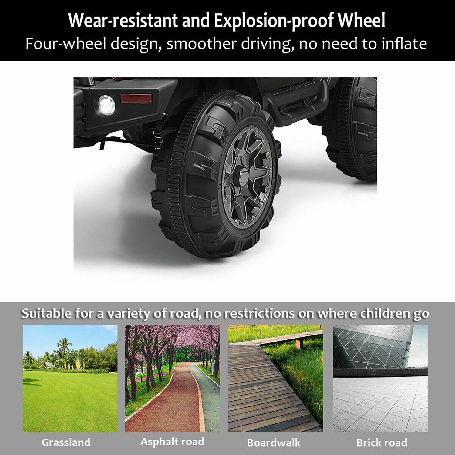 Costway 12V Kids Ride On Truck Car w/Bluetooth Remote Control MP3 Music LED Lights