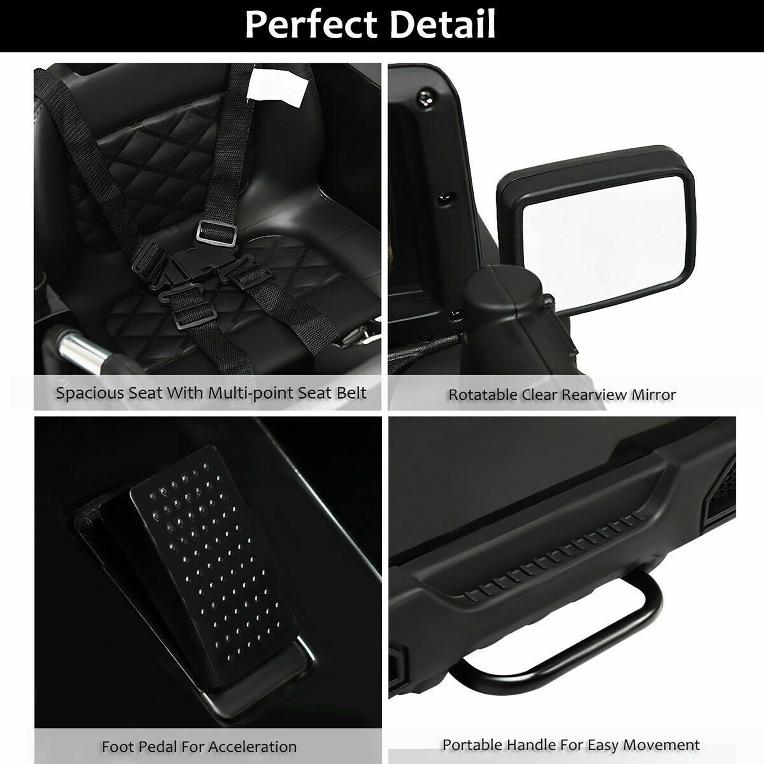 Costway 12V Kids Ride On Truck Car w/Bluetooth Remote Control MP3 Music LED Lights