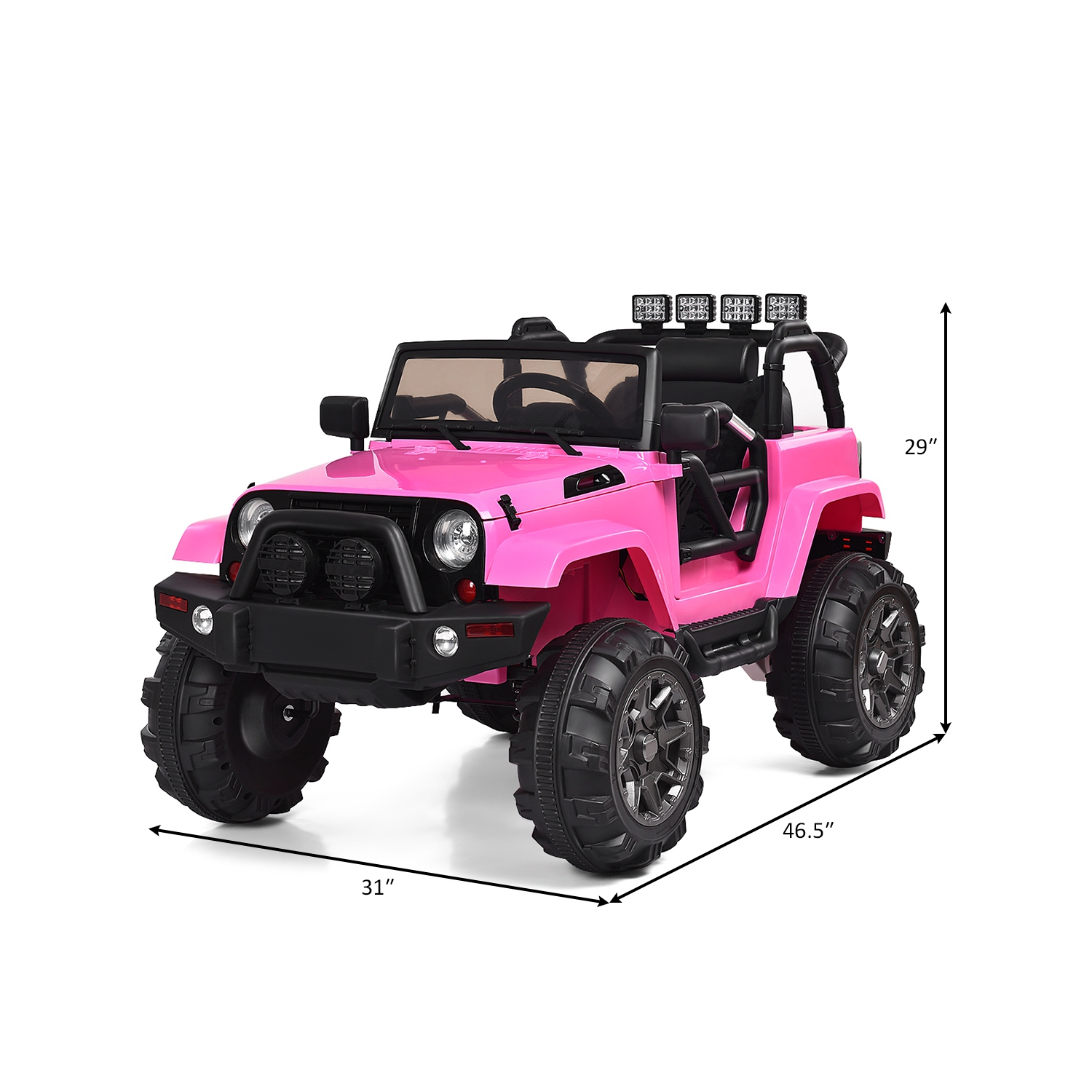 12V Kids Ride On Truck Car w/ Remote Control MP3 Music LED Lights