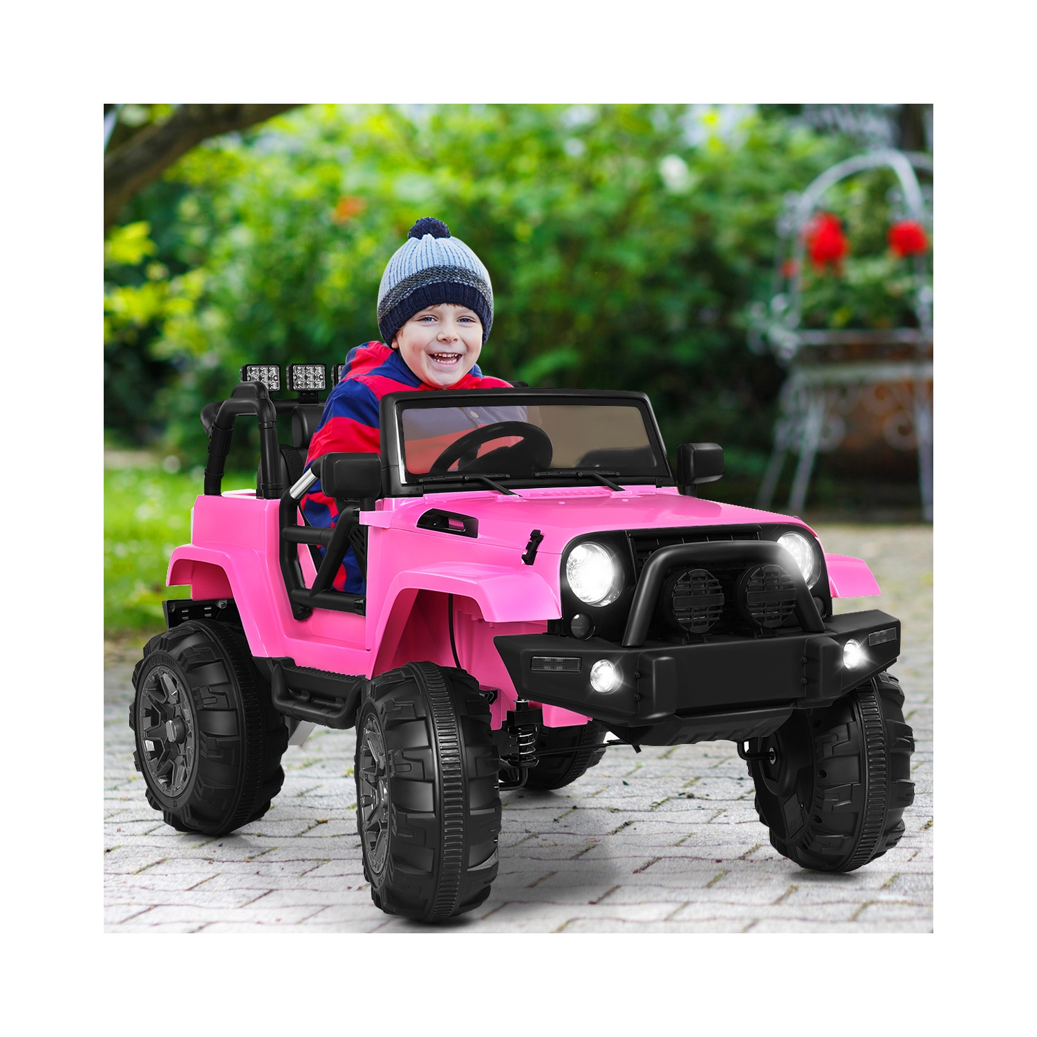 12V Kids Ride On Truck Car w/ Remote Control MP3 Music LED Lights
