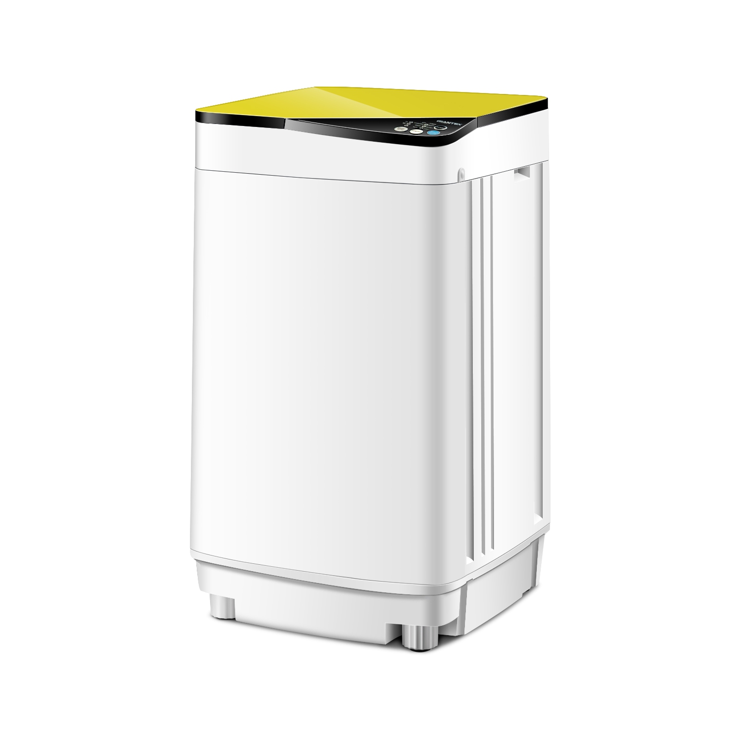 Costway Full-Automatic Portable Washing Machine 7.7lbs Washer with Germicidal UV-Light Spinner - Yellow