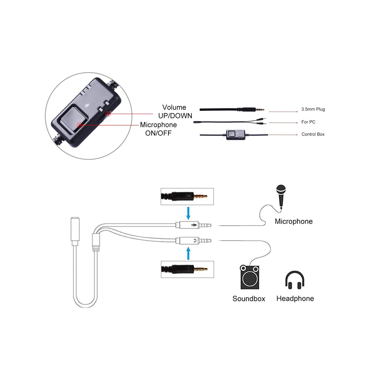 Pink Stereo Gaming Headset with Mic 3.5MM Sound Lightweight Self-Adjusting Over Ear Headphone