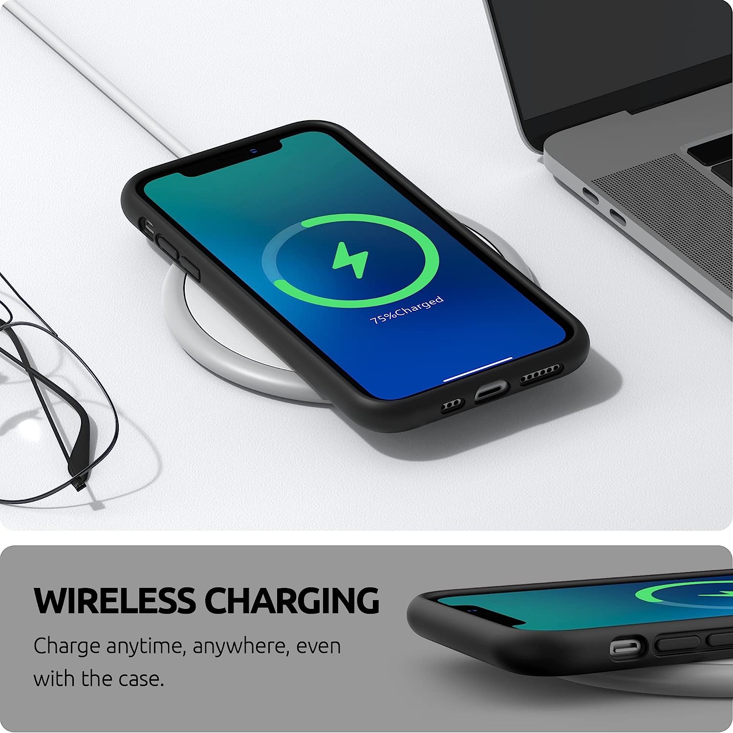 Silicone Case for iPhone 11 Pro Case, Liquid Silicone Protective Phone Case Cover Compatible with iPhone 11 Pro 5.8" (Black)