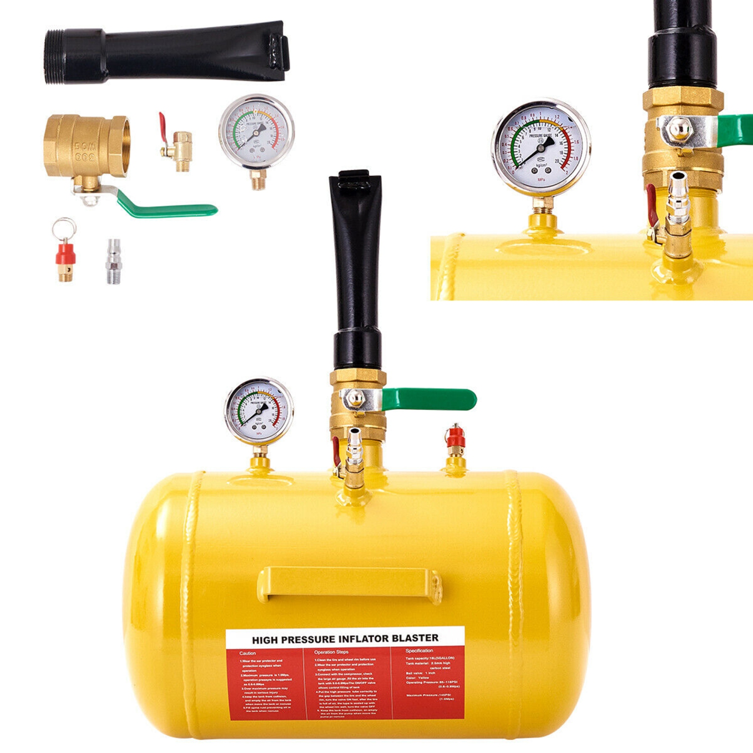 Gymax 5 Gallon Compact Air Tire Bead Seater Blaster Tool