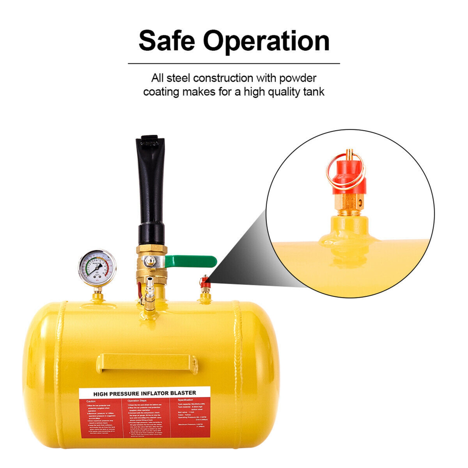 Gymax 5 Gallon Compact Air Tire Bead Seater Blaster Tool