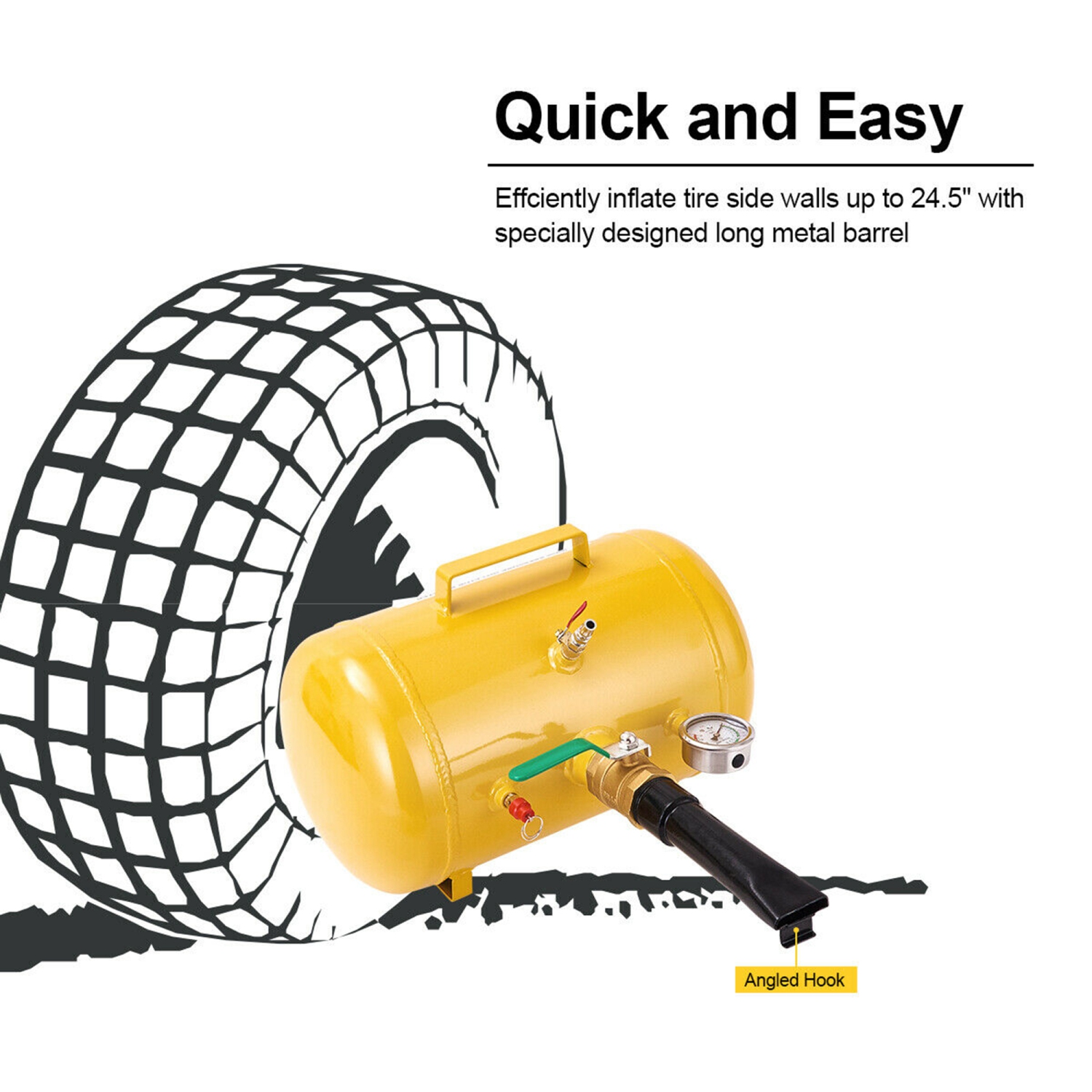 Gymax 5 Gallon Compact Air Tire Bead Seater Blaster Tool