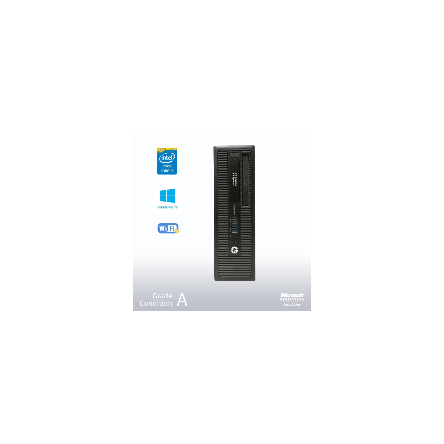 Refurbished - HP ProDesk 600 G1 SFF Desktop, Intel i5 4570 3.2GHz/12GB /240GB SSD+2TB/ DVD/ Win10 Pro/Fast AC 600 WiFi USB