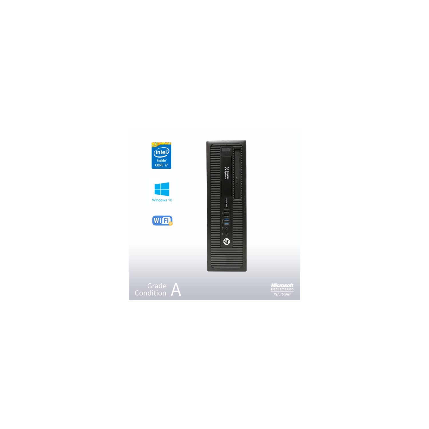 Refurbished (Good) - HP ProDesk 600 G1 SFF Desktop, Intel i7 4770 3.4GHz/24GB /NEW 960GB SSD/ DVD/ Win10 Pro/Fast AC 600 WiFi USB