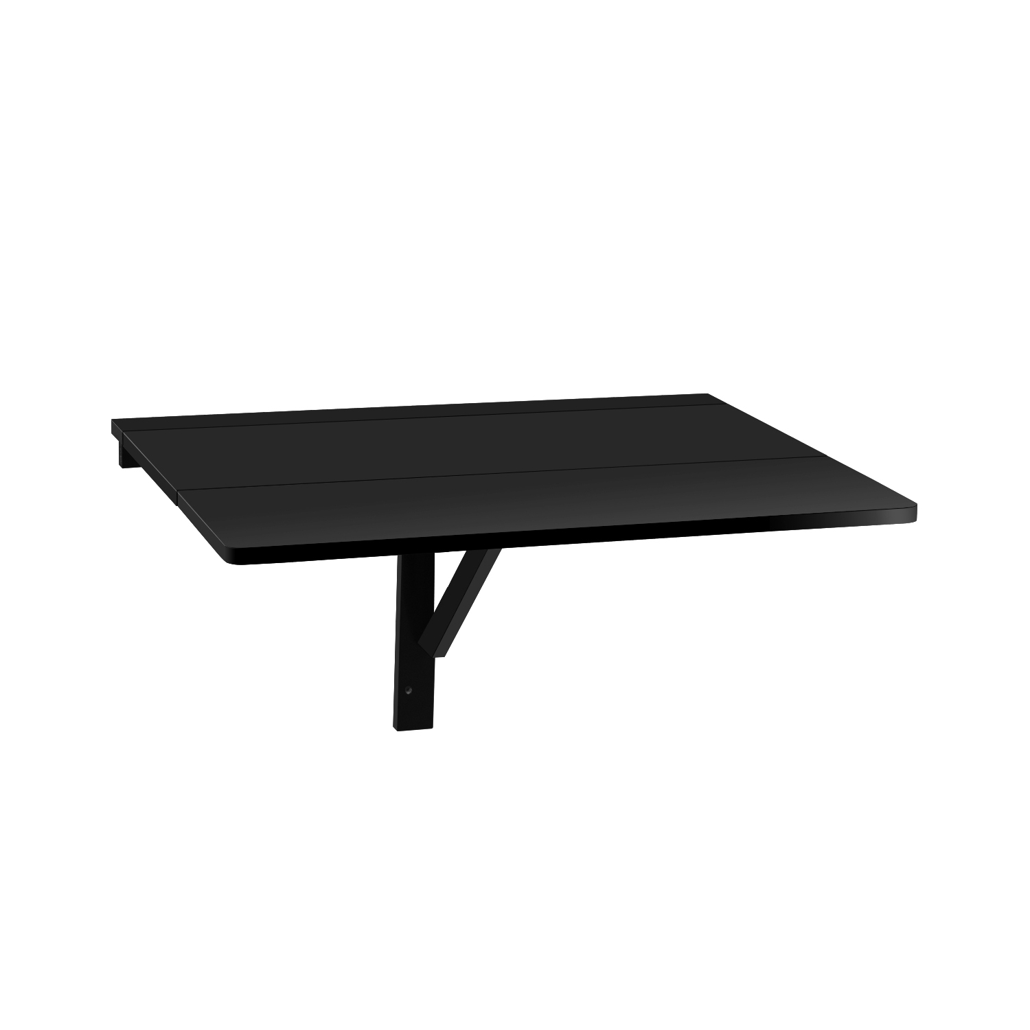 Gymax Wall-Mounted Drop-Leaf Table Floating Folding Desk Space Saver Black