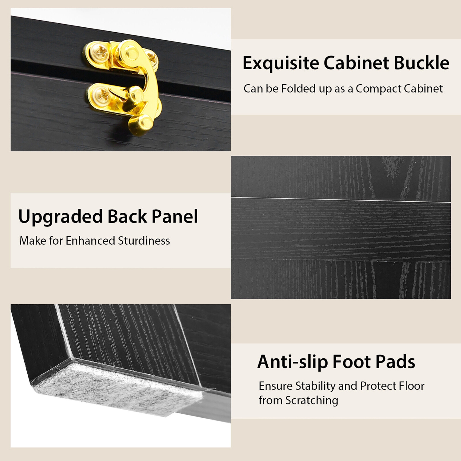 Gymax Wall Mounted Fold-Out Convertible Floating Desk Space Saver Writing Table Black