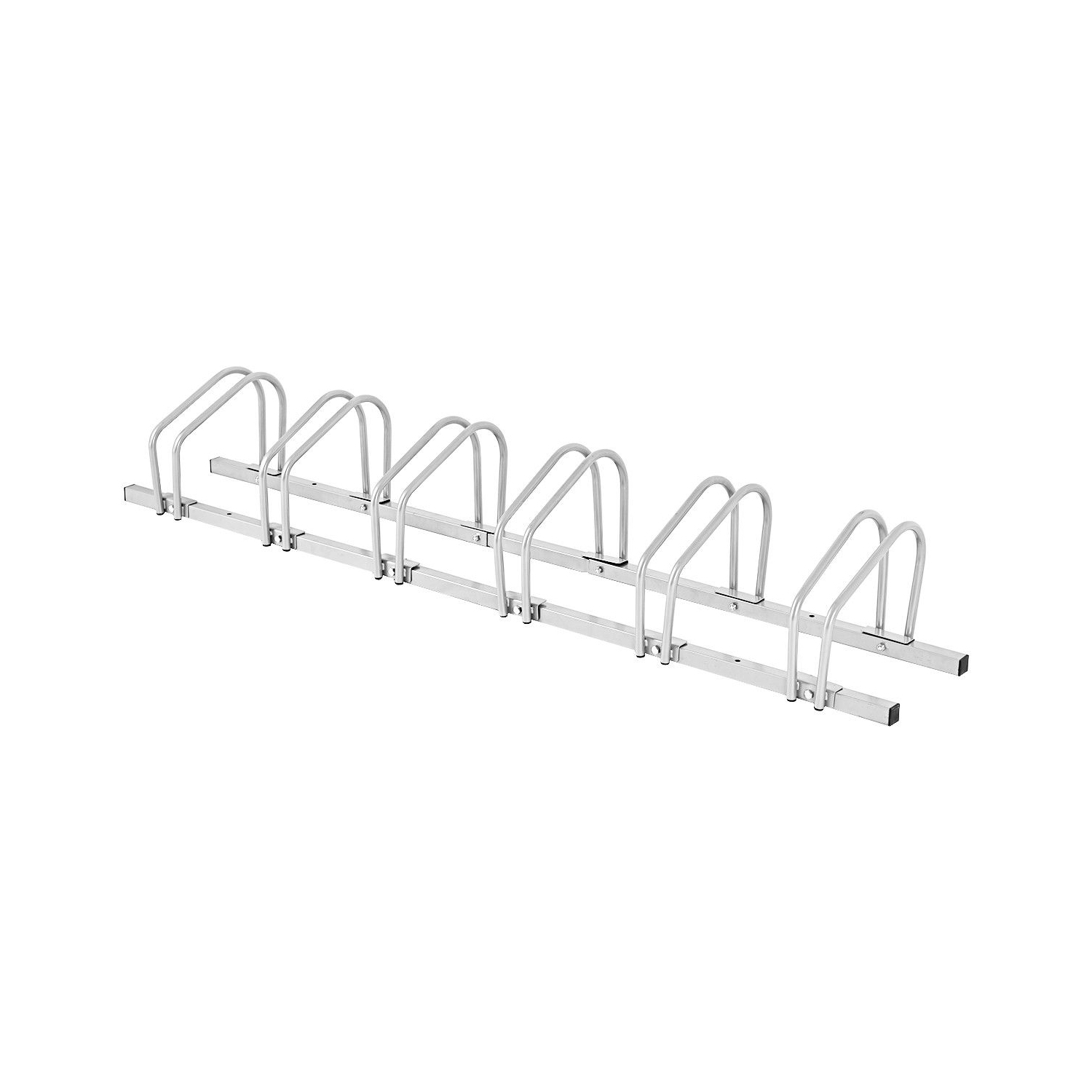 Gymax 6 Bike Bicycle Stand Parking Garage Storage Cycling Rack Silver