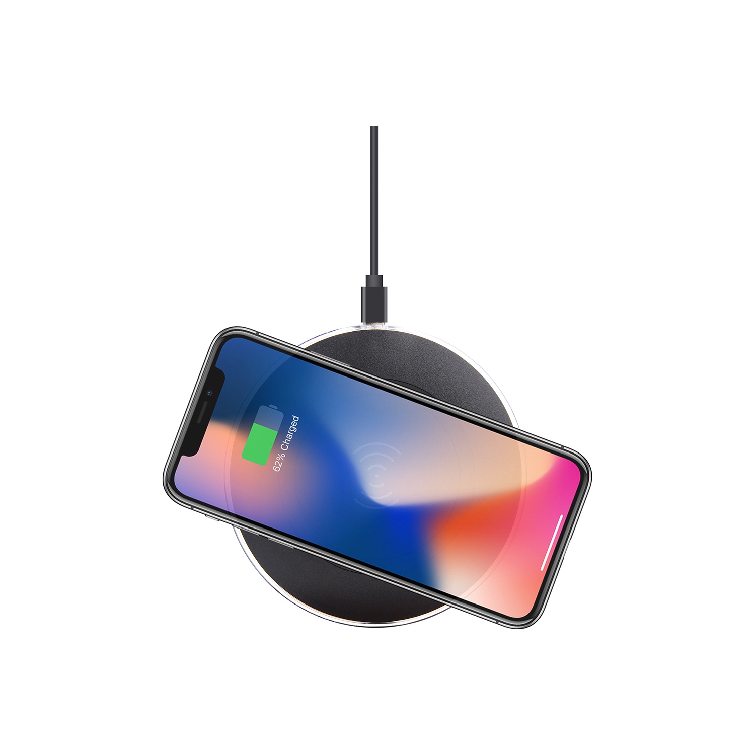Wireless Charger, Qi Induction Charger, Wireless Charger Compatible for Samsung, iPhone, LG, all mobile phones with QI function