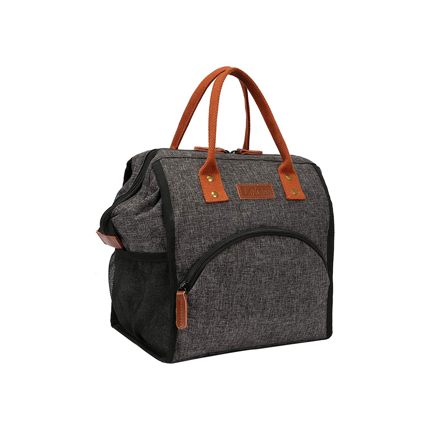 Hisen Waterproof Cooling Insulated Lunch Bag-Black