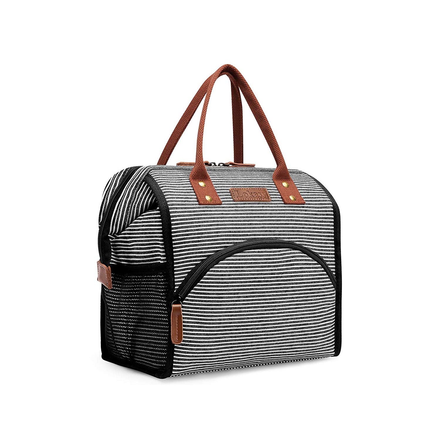 Hisen Waterproof Cooling Insulated Lunch Bag-Black