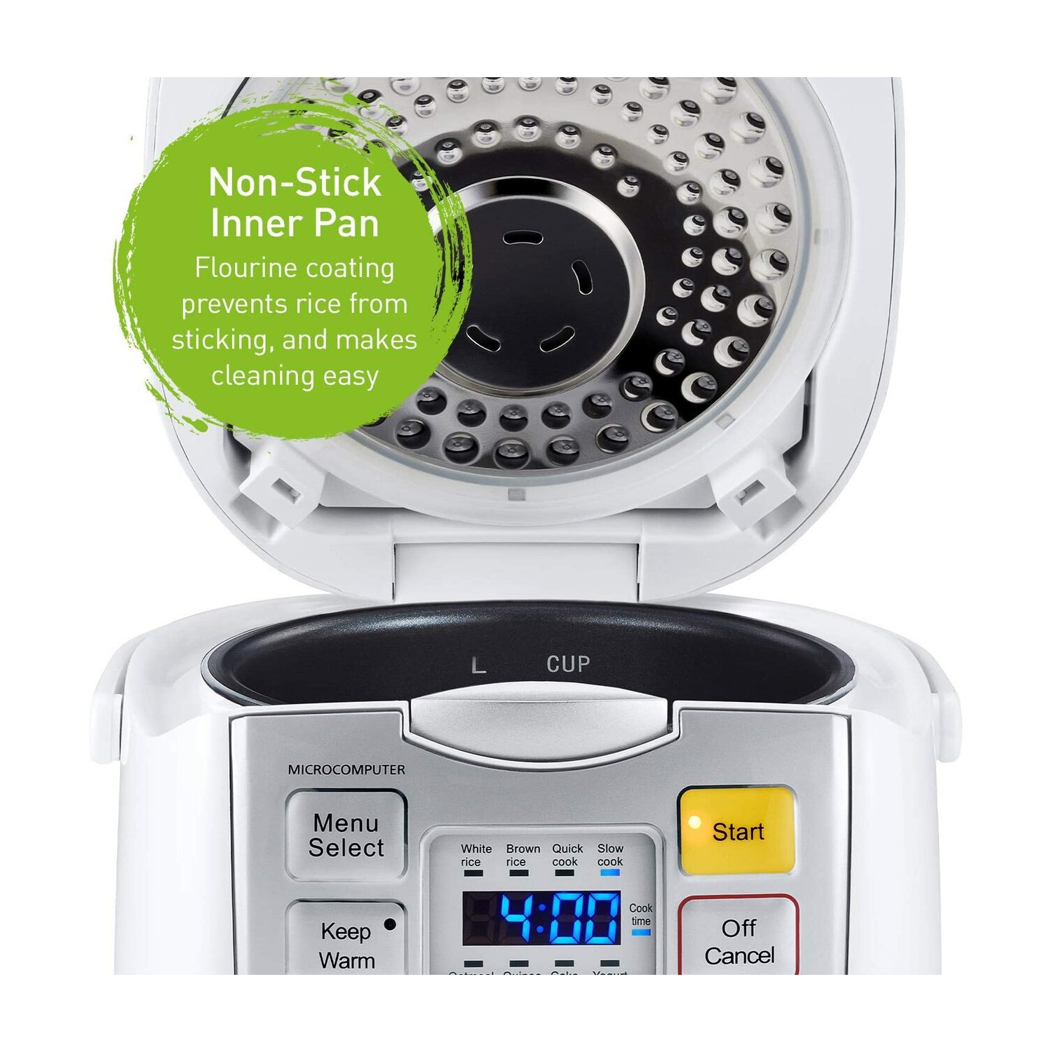 Panasonic Rice Cooker 4-cup, Microcomputer Controlled-White