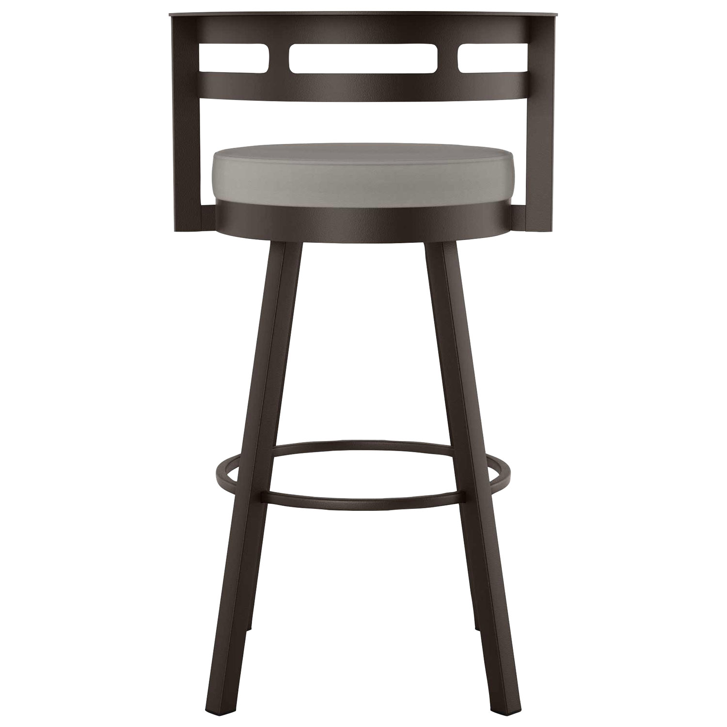 Render Contemporary Counter Height Barstool - Taupe Grey/Dark Brown